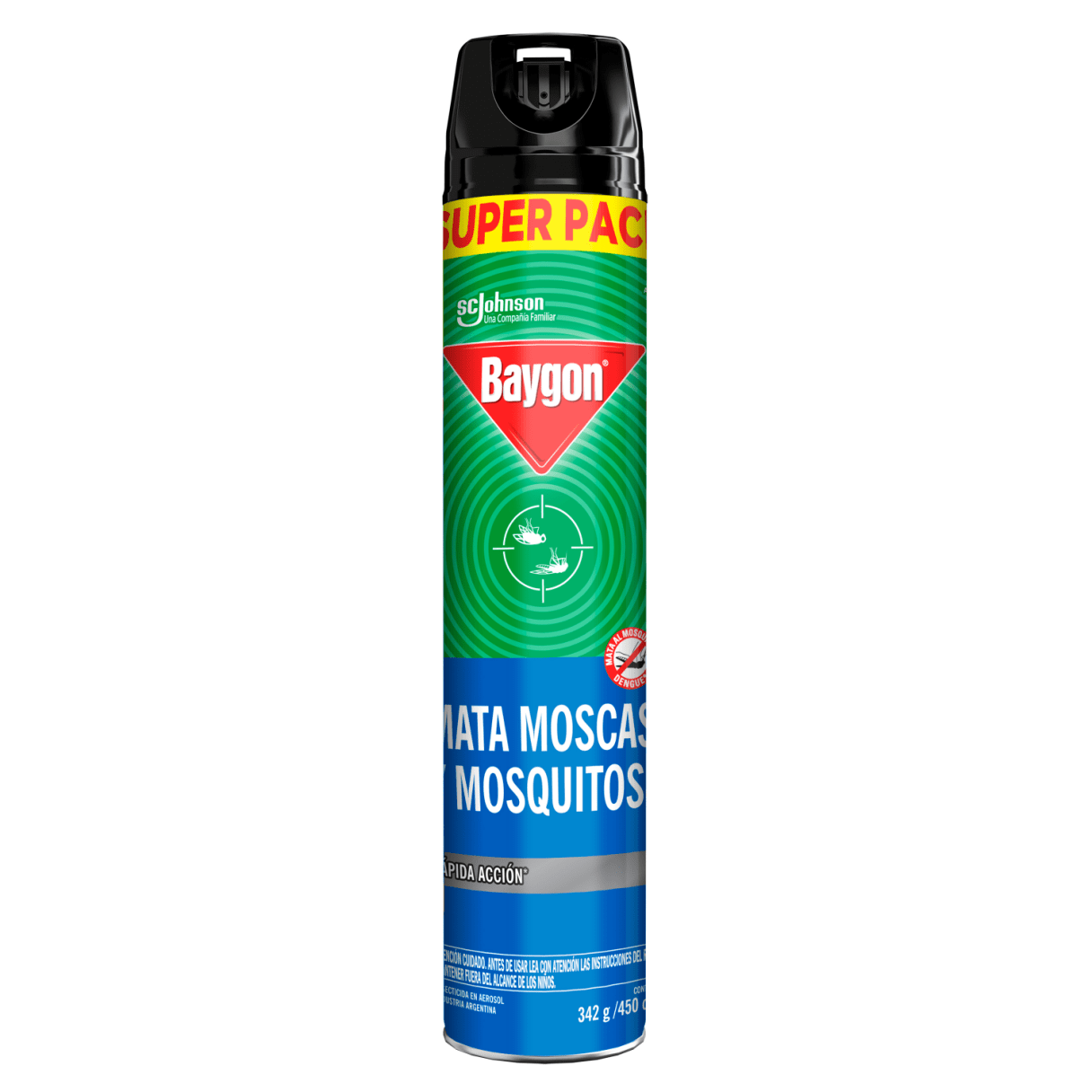 Insecticida aerosol Baygon 450 cc para moscas y mosquitos-1