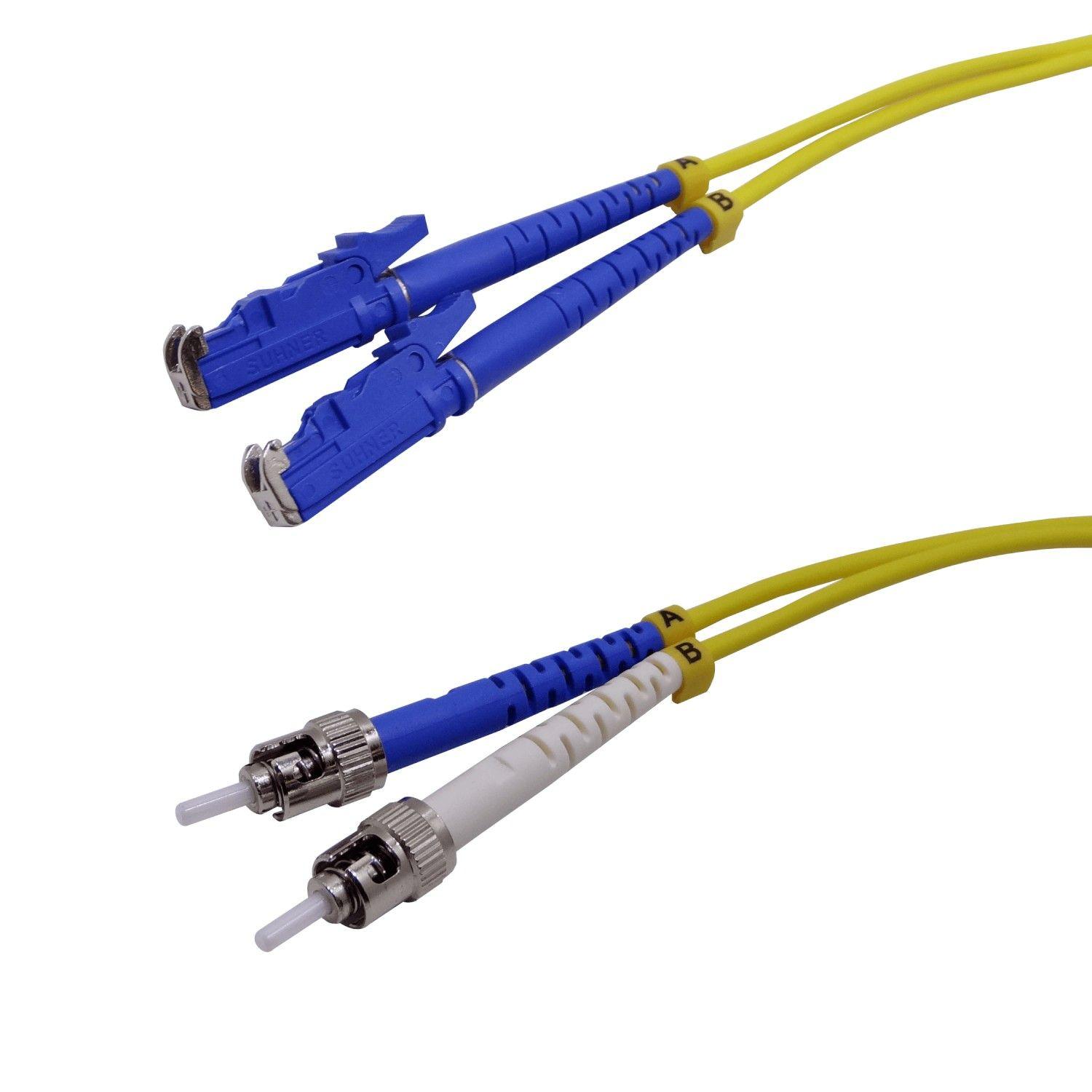 Cable de fibra óptica E2000/UPC-ST/UPC 3 m Monomodo SM Duplex 3,0 mm 9/125-3