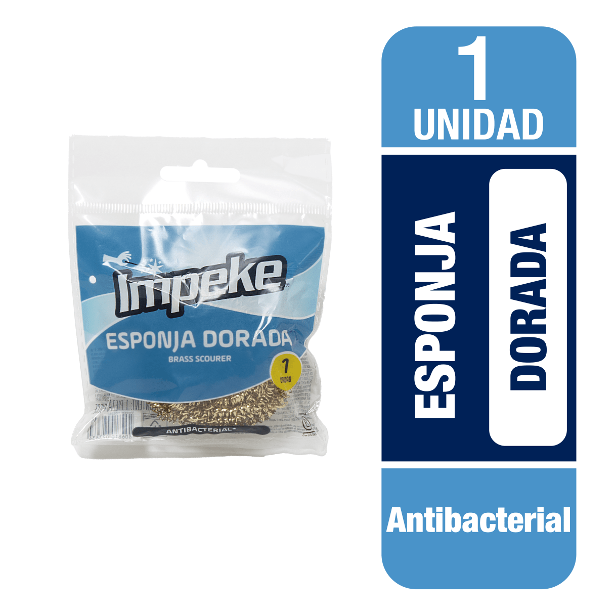 Esponja de olla Impeke metálica dorada-3