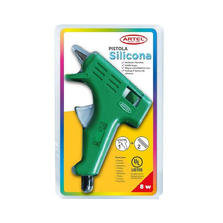 Pistola de silicona caliente Artel 7 mm verde-0