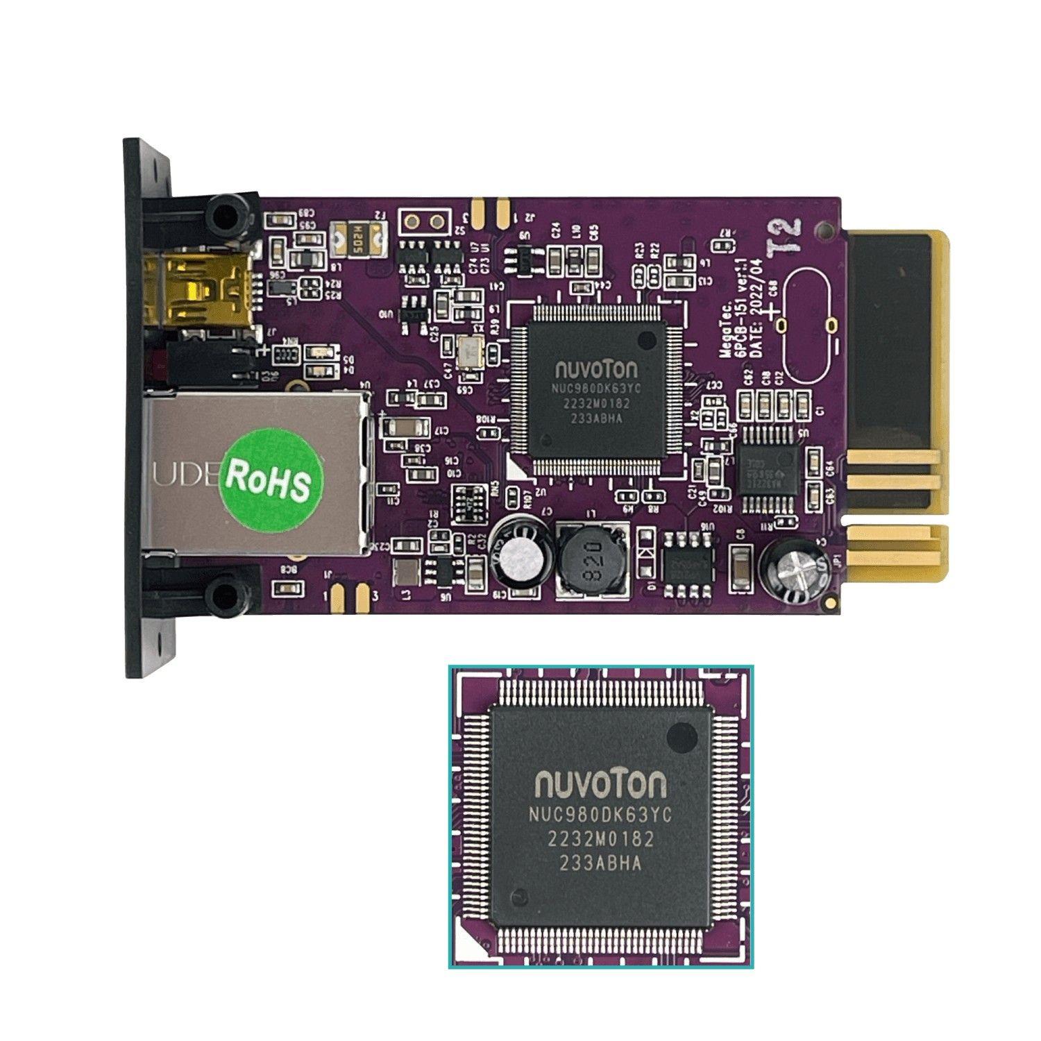 Tarjeta SNMP Enersafe Monofásica para ESOLT-E 1-40 KVA con USB-Mini-4