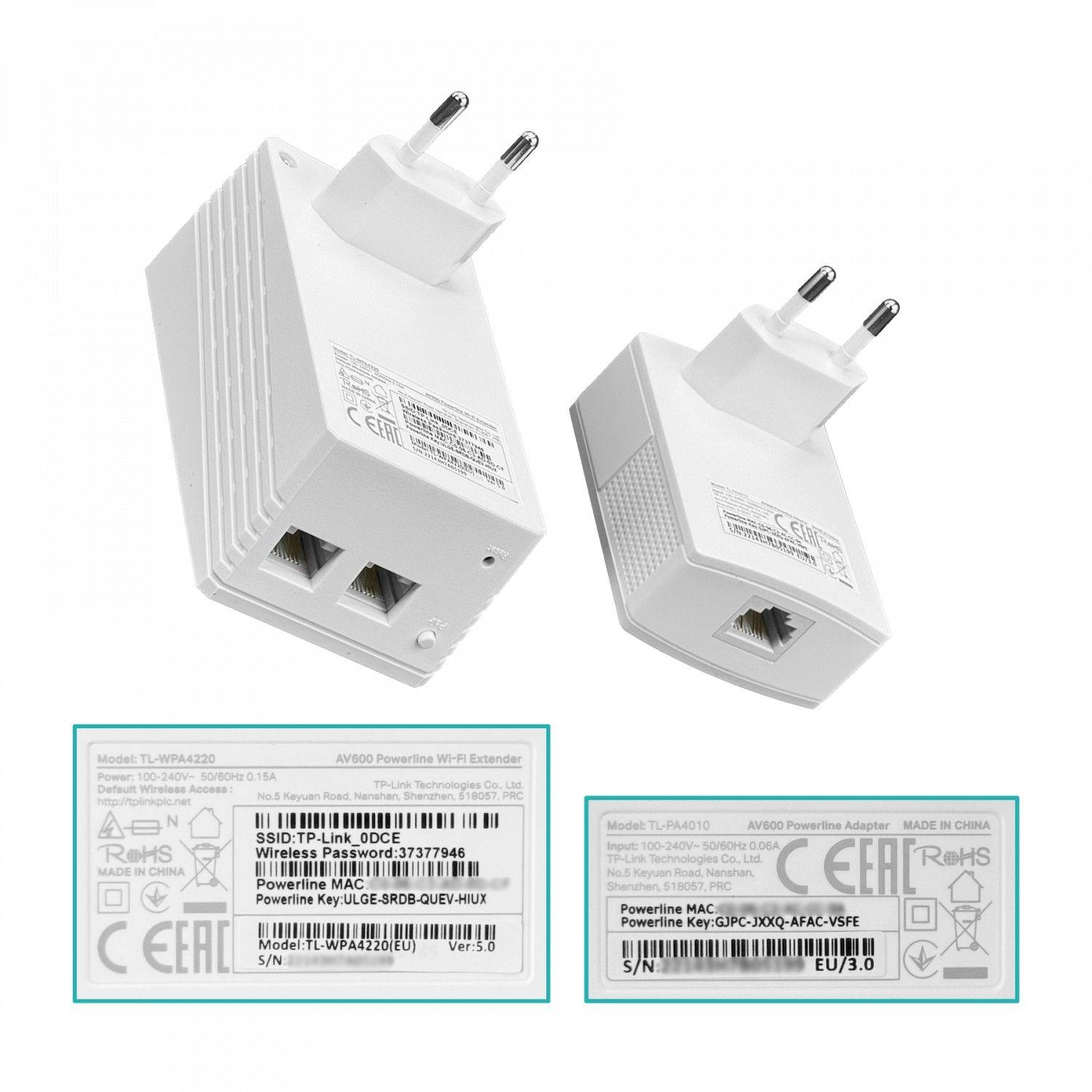 Powerline TP-Link AV600 WPA4220 + PA4010 300 Mbps-4