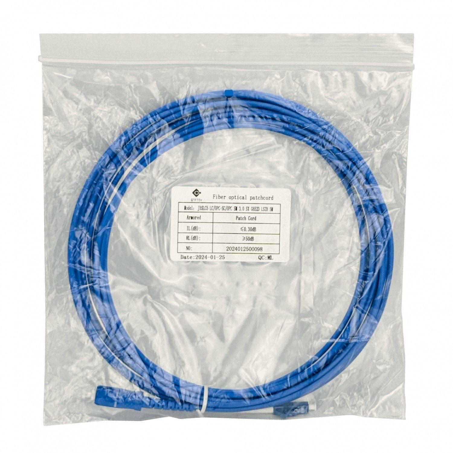 Cable de fibra óptica LC-SC 5 m monomodo 9/125 um blindado-5
