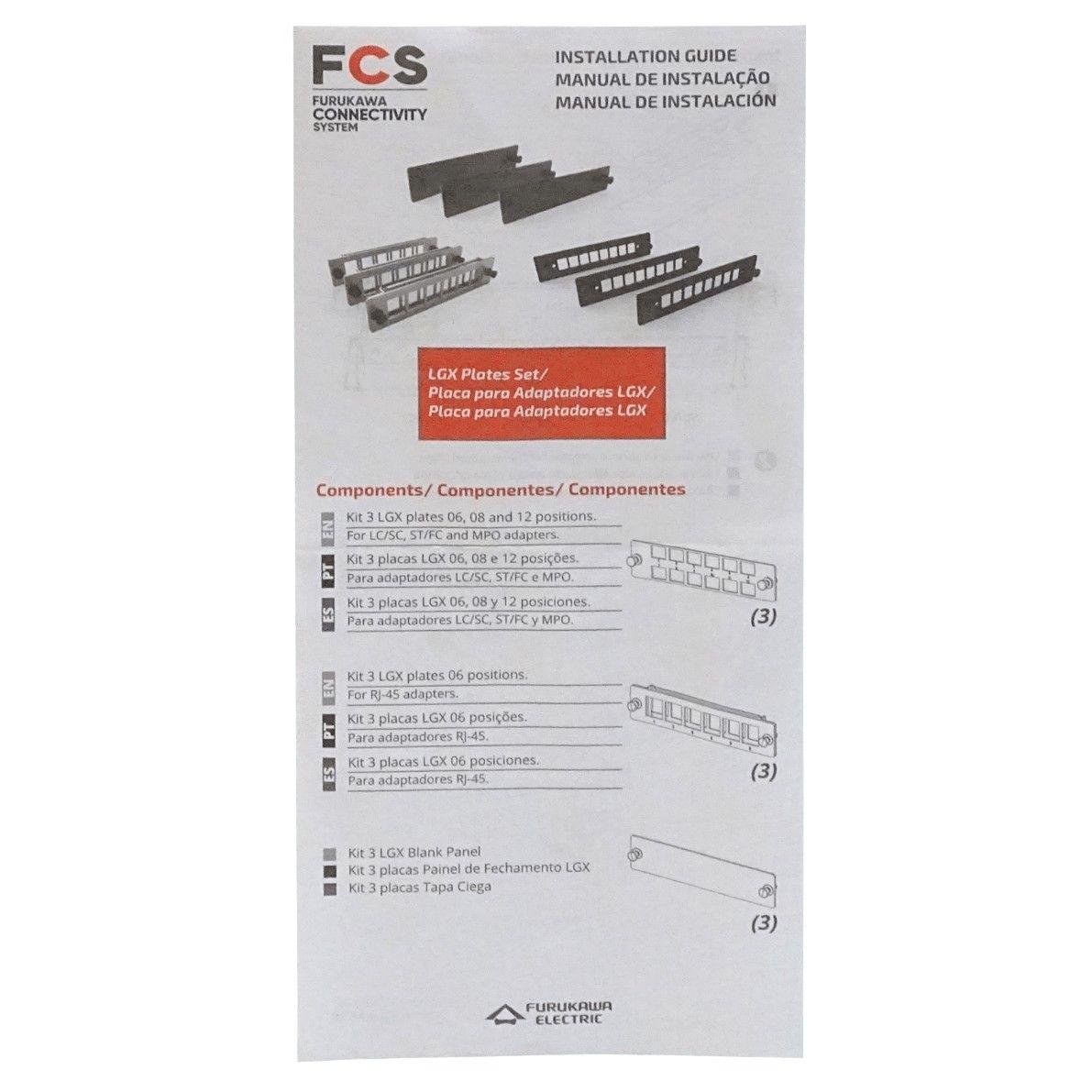 Placas plásticas Furukawa 3x8 posiciones LGX para DIO B48-4