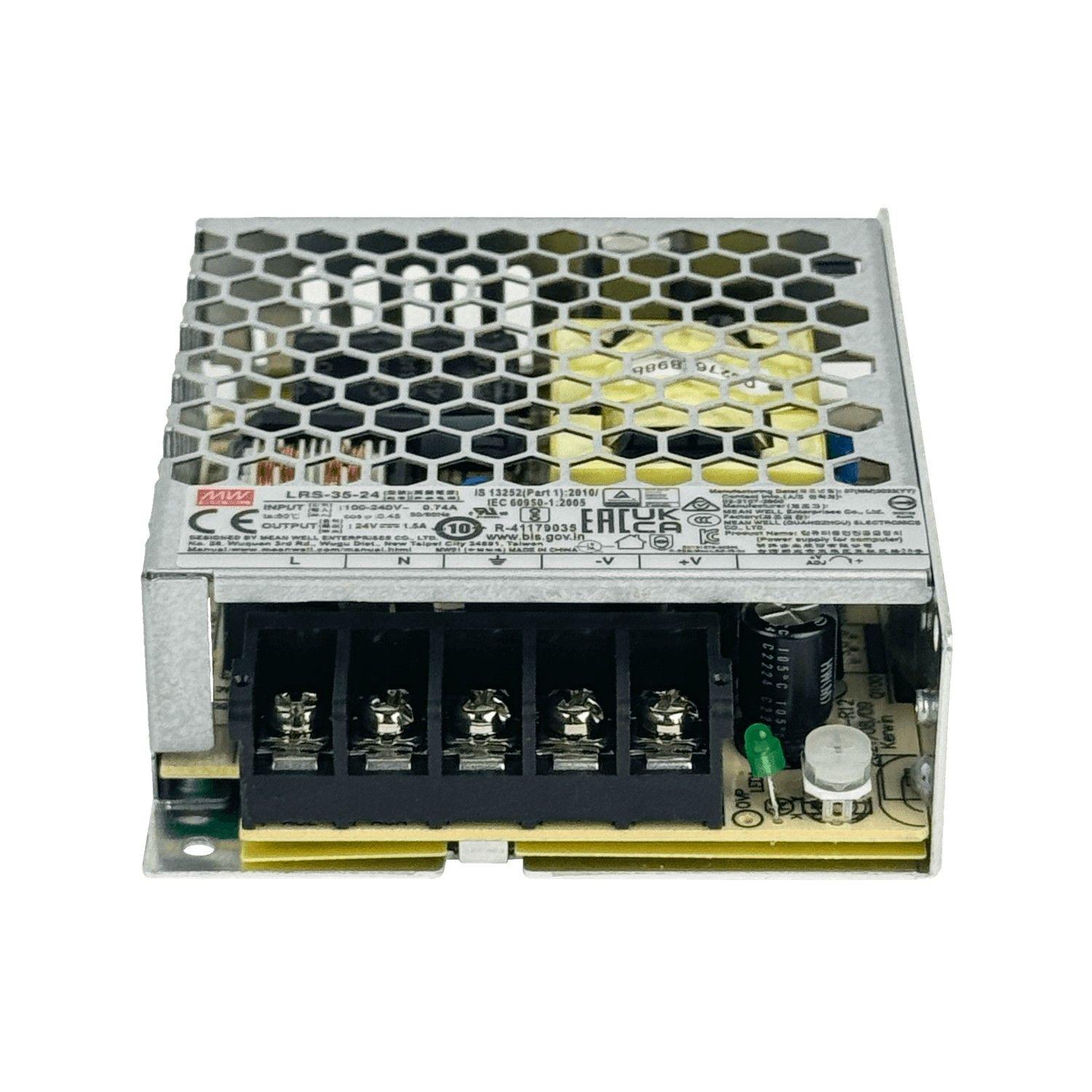 Fuente de poder Meanwell 36 W 24 V 1,5 A ajustable 21,6-28,8 V Open-Frame-2
