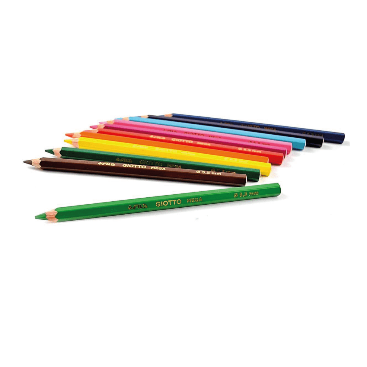 Lápices de color Giotto Jumbo Mega hexagonal largo 12 unidades-2