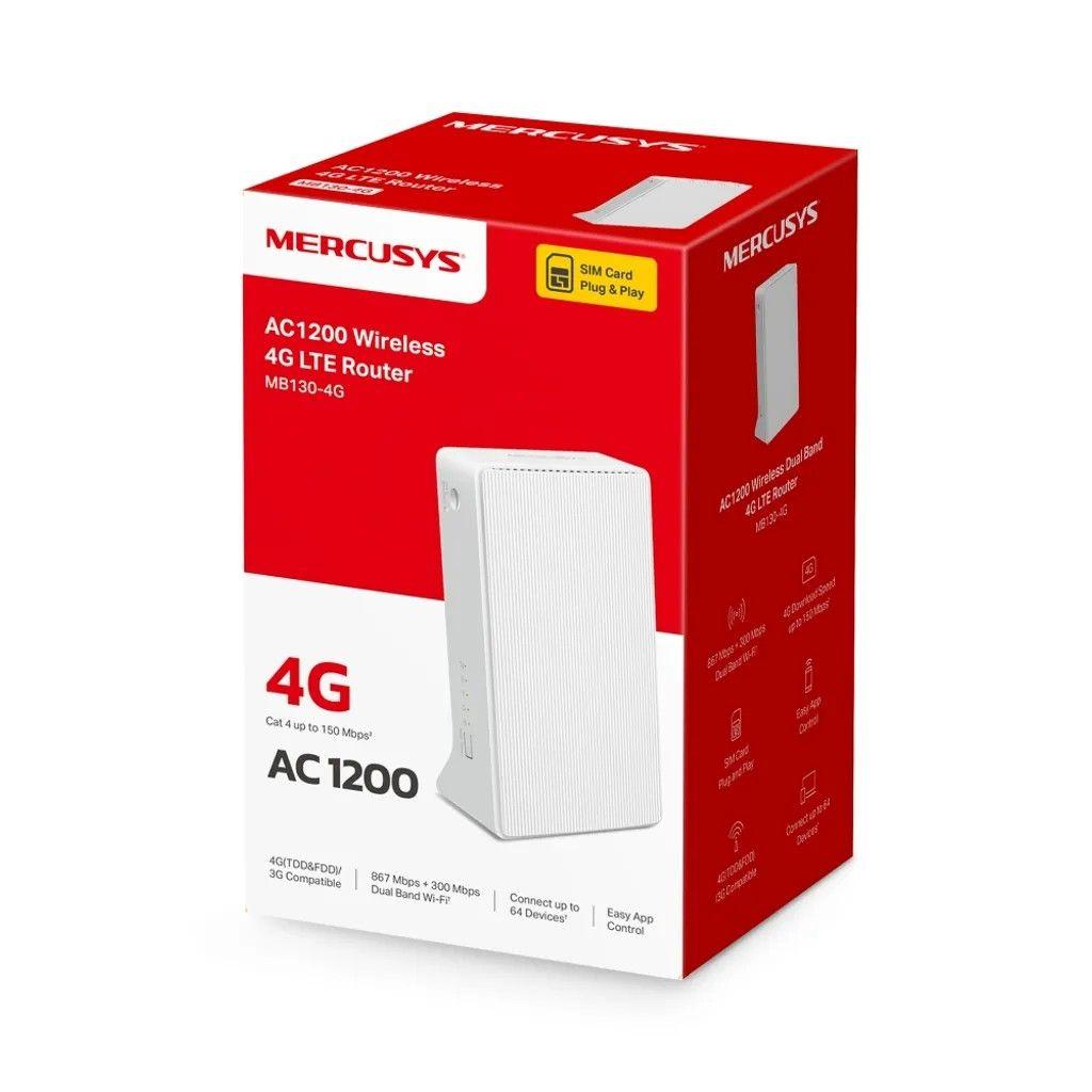 Router inalámbrico Mercusys MB130-4G 4G LTE de doble banda AC1200-2