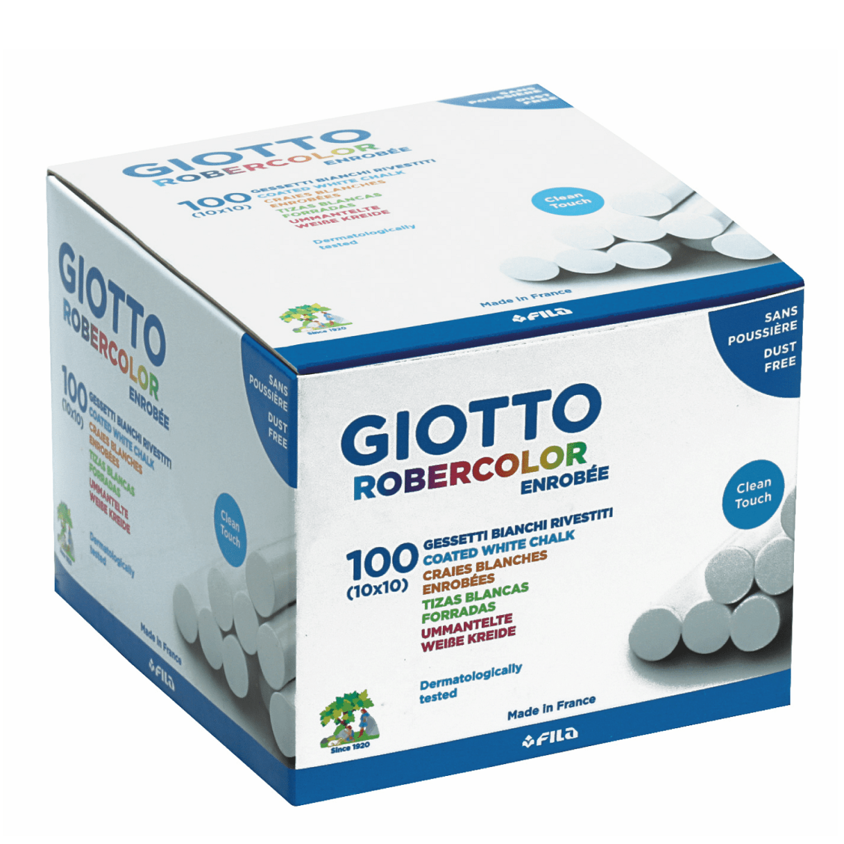 Tiza Giotto Enrobee blanca 100 unidades-0