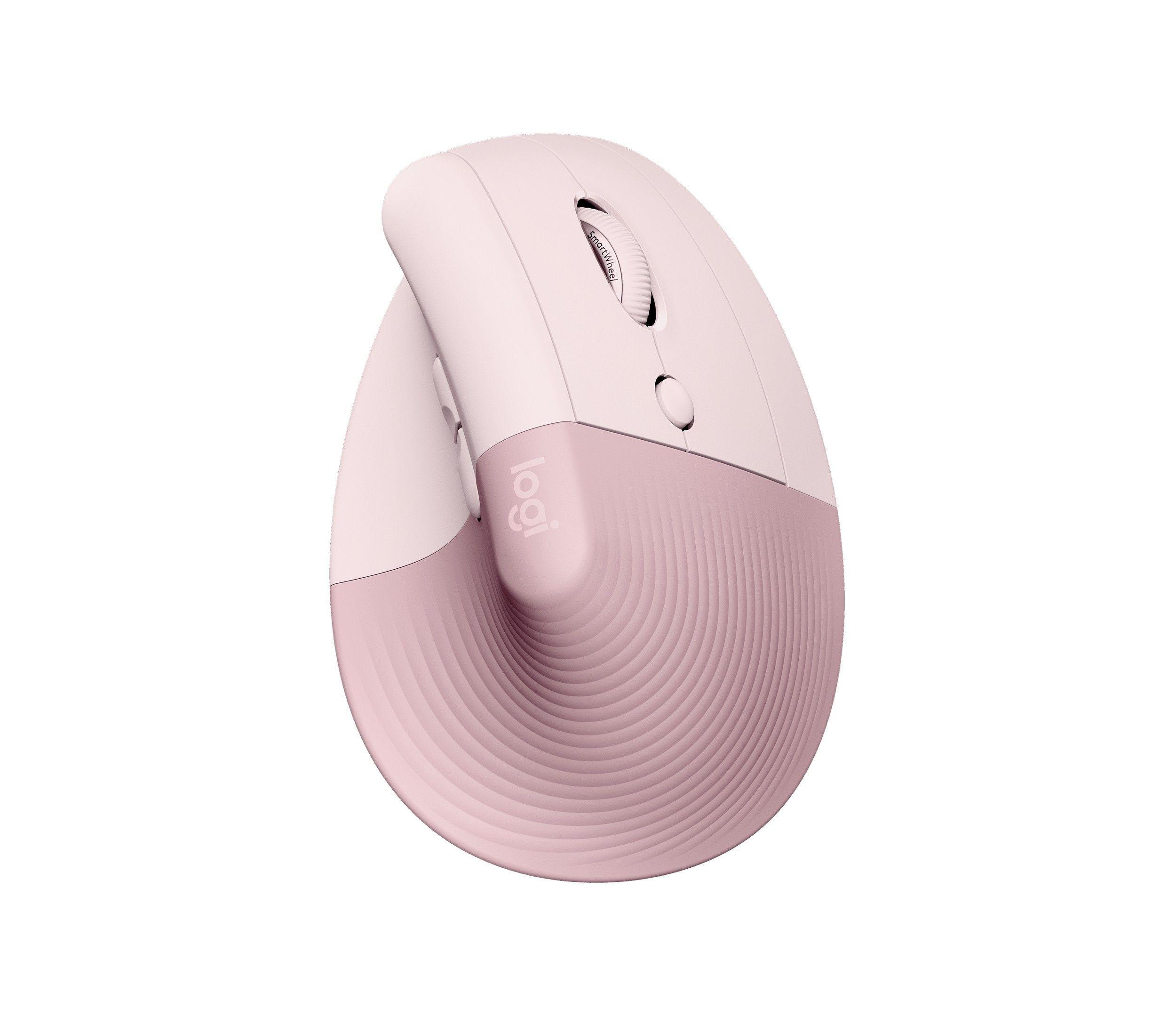 Mouse inalámbrico Logitech Lift Vertical rosado-1