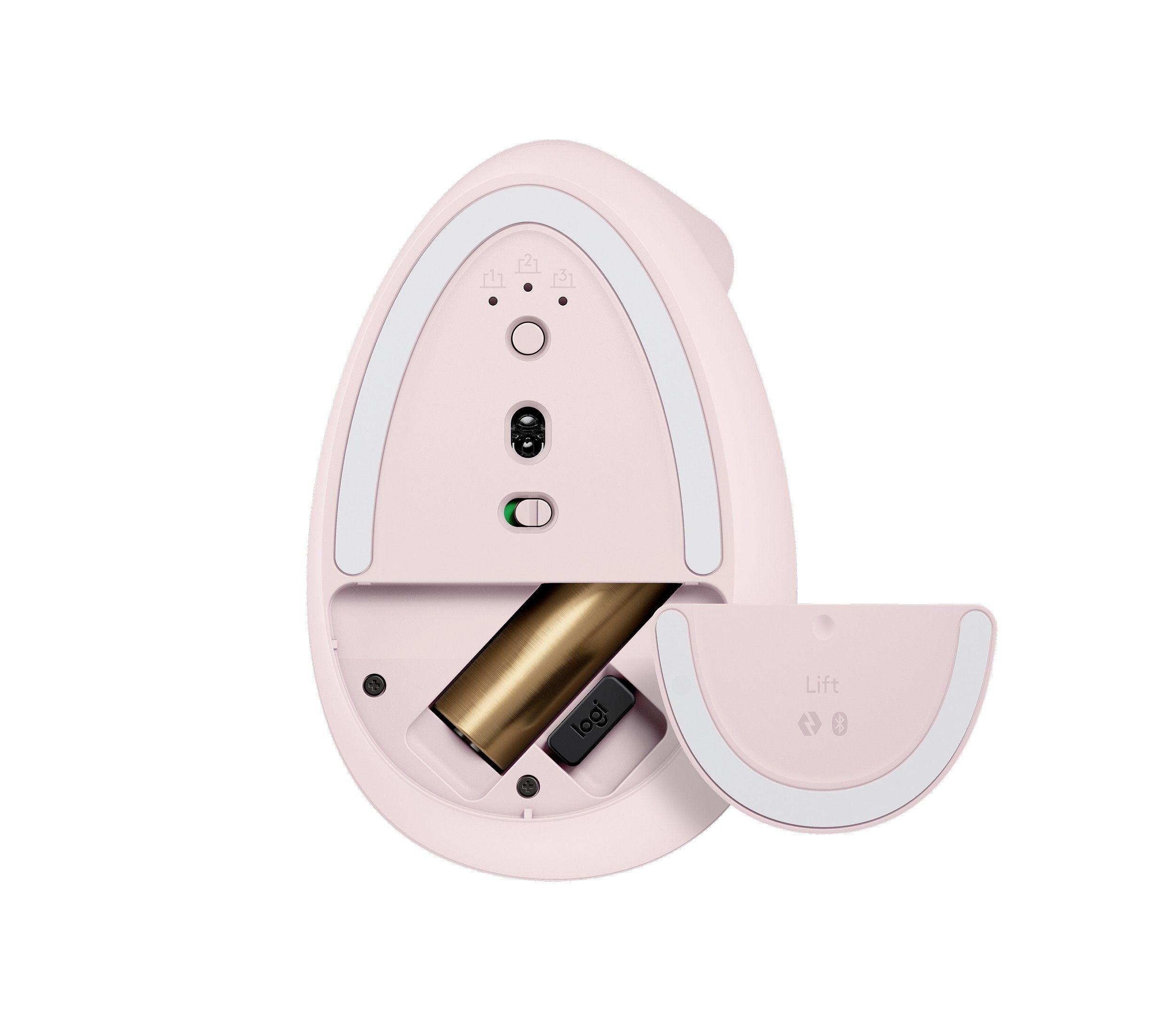Mouse inalámbrico Logitech Lift Vertical rosado-2