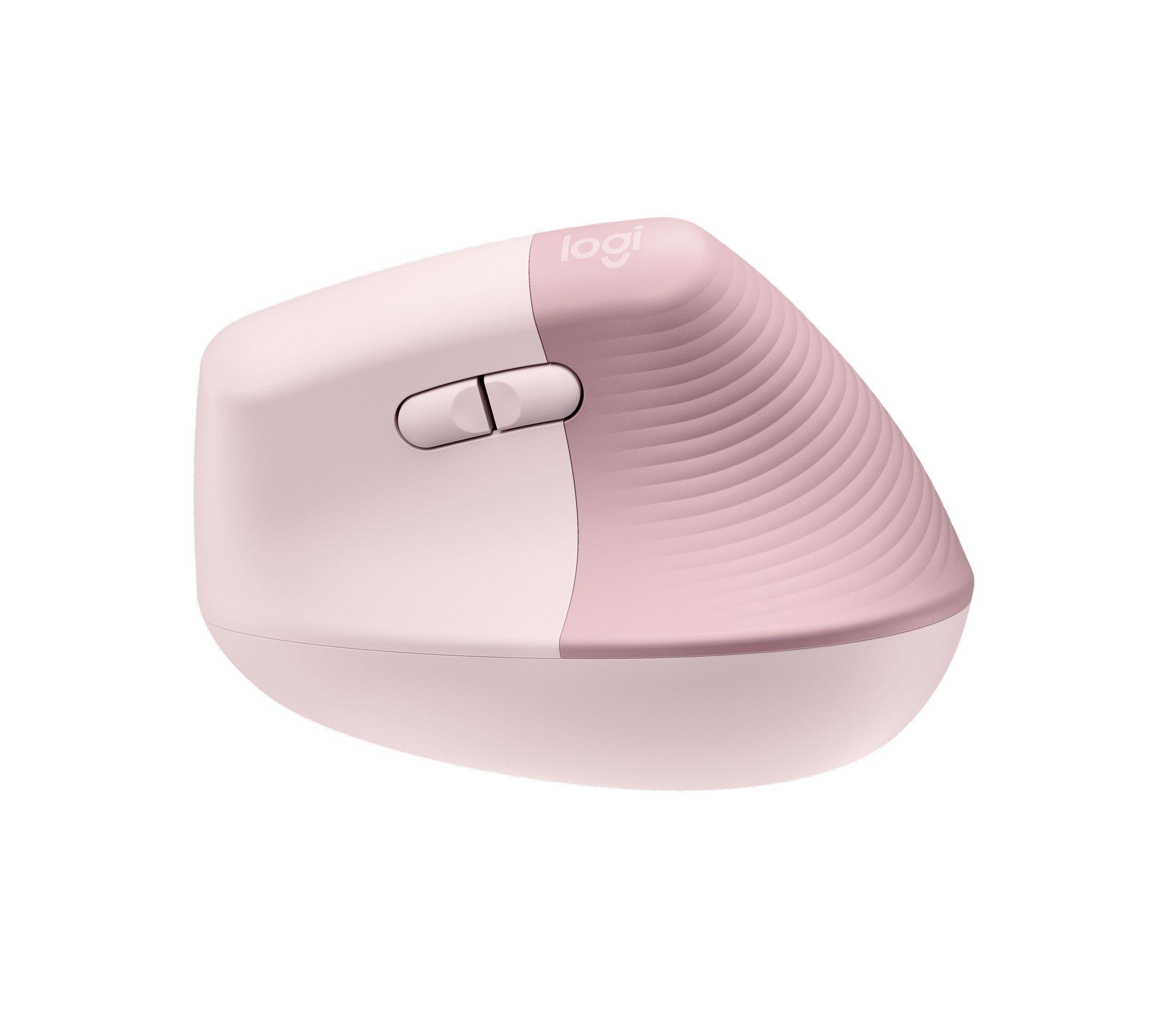 Mouse inalámbrico Logitech Lift Vertical rosado-3