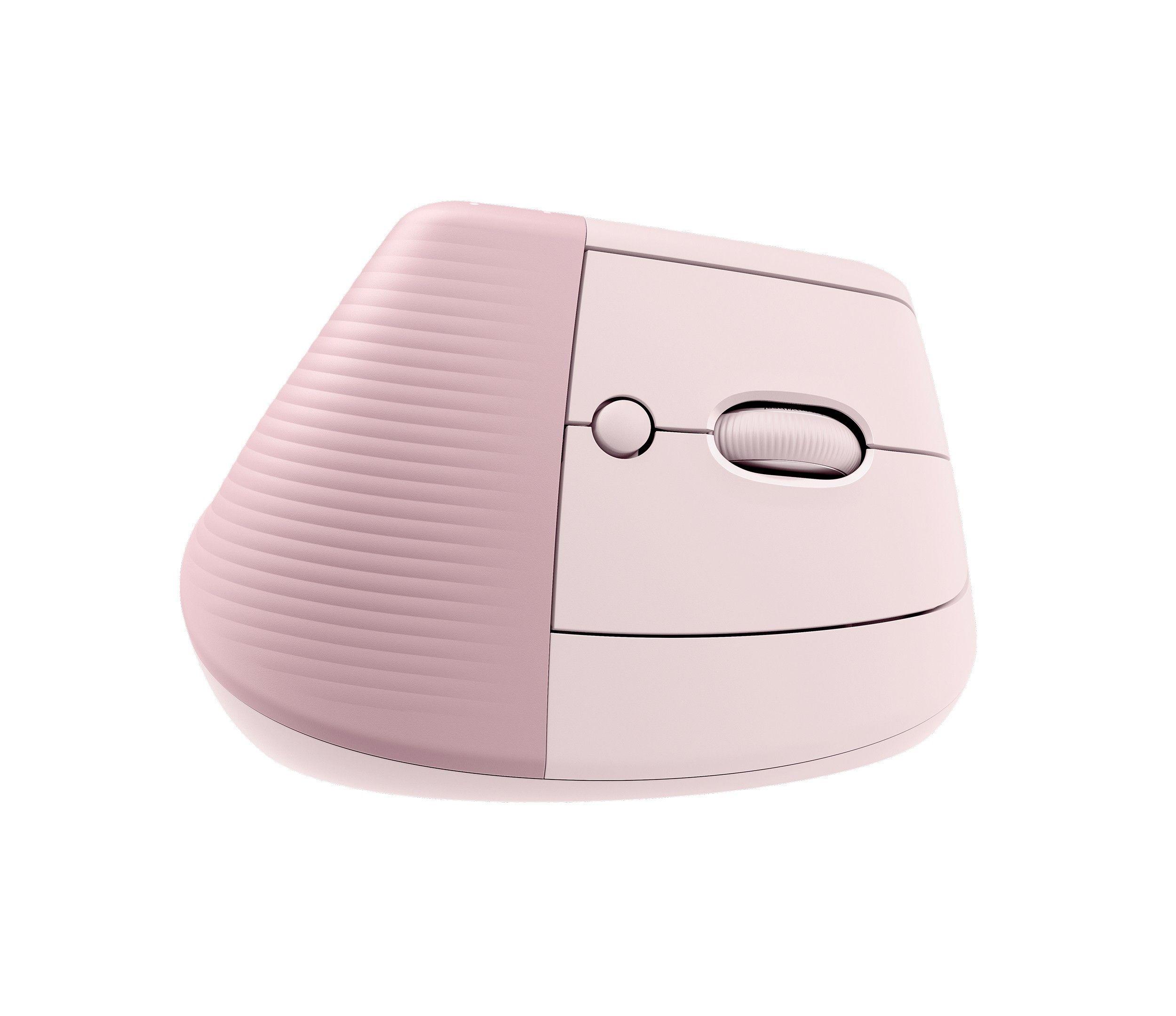 Mouse inalámbrico Logitech Lift Vertical rosado-4