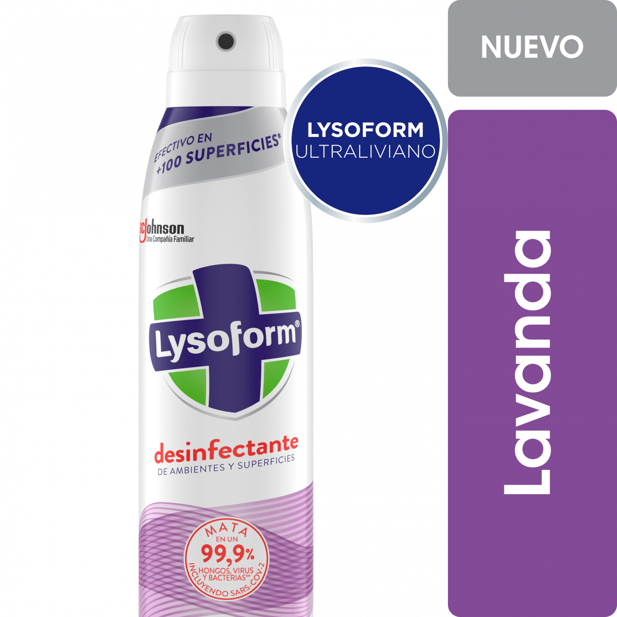 Desinfectante en aerosol Lysoform antibacterial 232 g lavanda-3