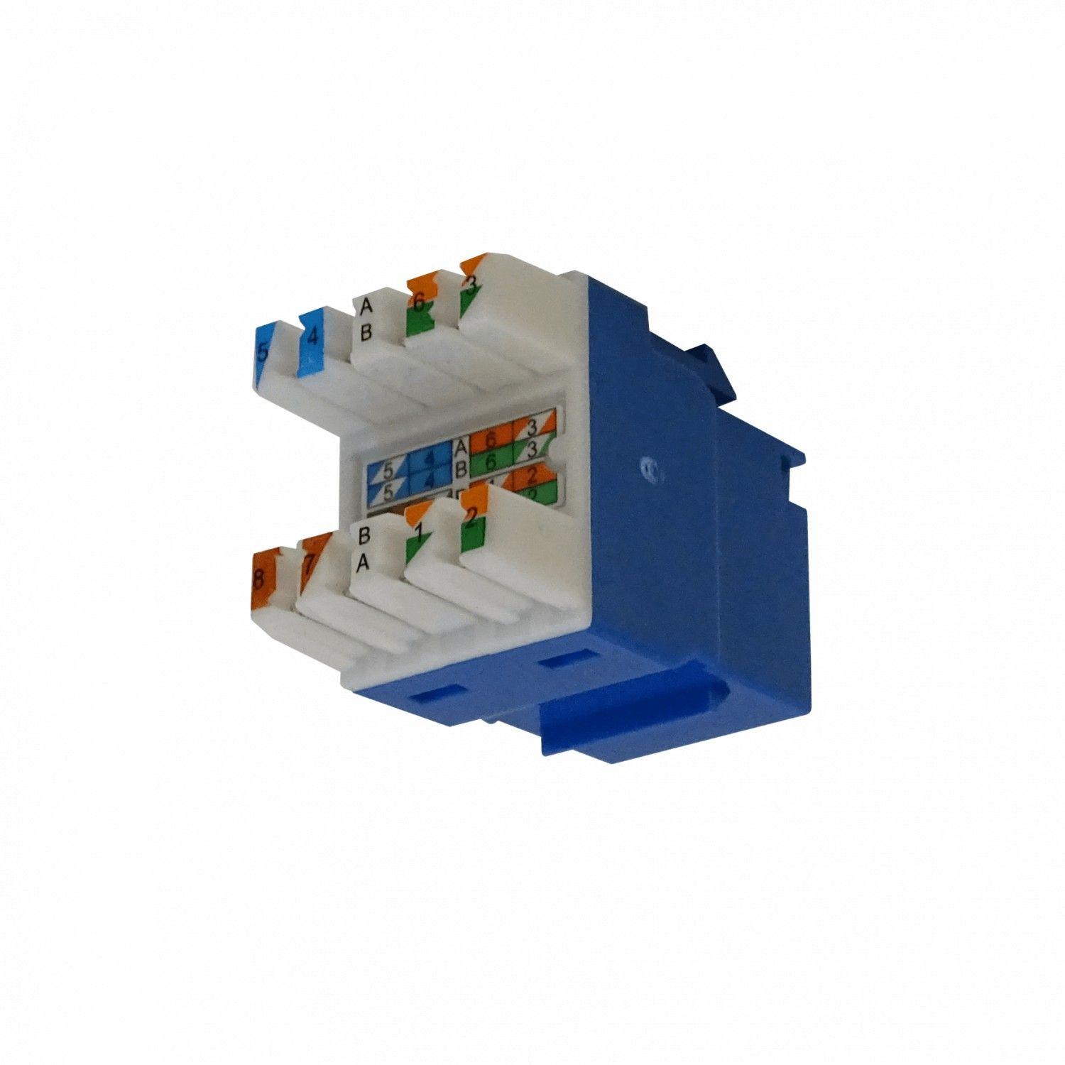 Conector hembra Furukawa Cat6 UTP Punch Keystone RJ45 azul-2