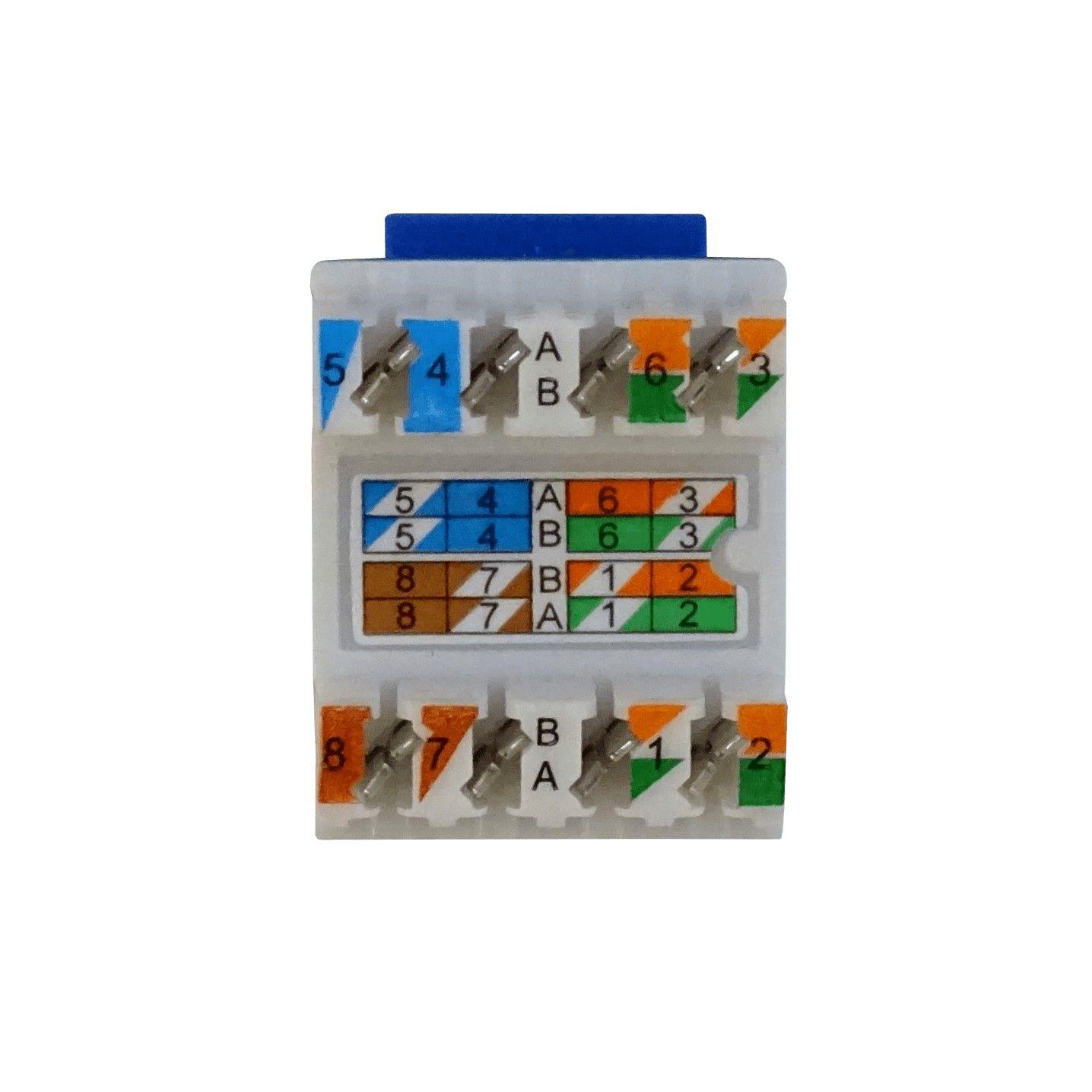 Conector hembra Furukawa Cat6 UTP Punch Keystone RJ45 azul-4
