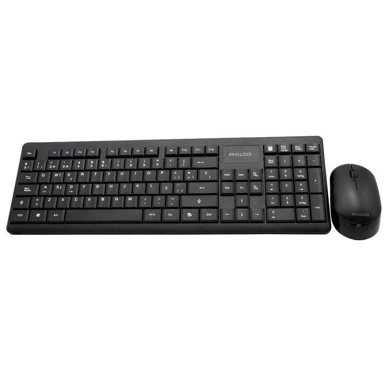 Combo inalámbrico teclado y mouse Philco PPR6314N negro-1