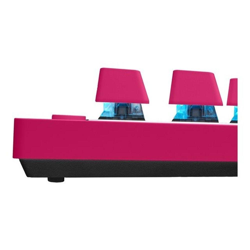 Teclado gamer Logitech G PRO X TKL inalámbrico rosado-5