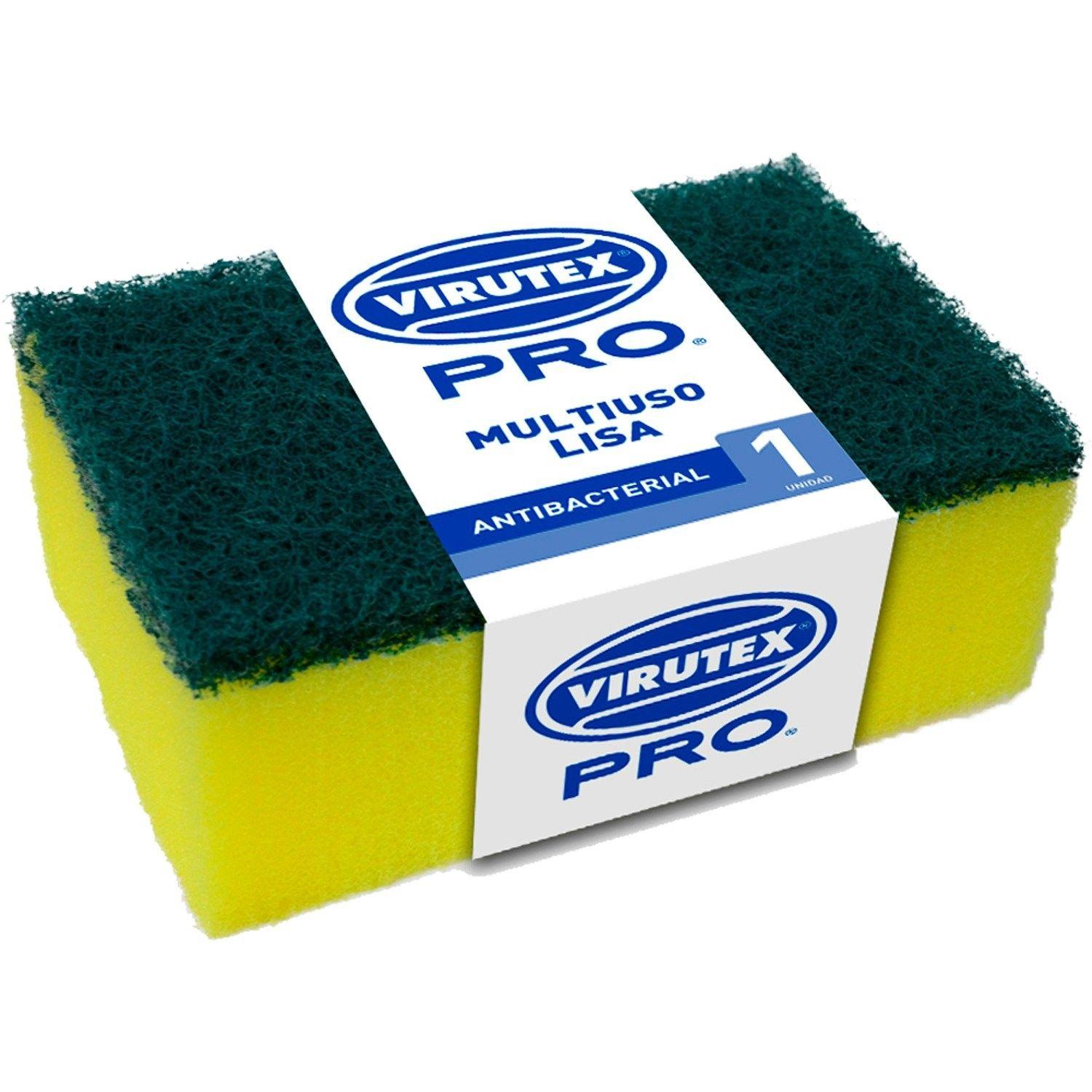 Esponja abrasiva Virutex Pro con antibacterial lisa-0
