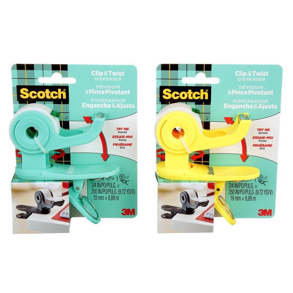 Dispensador de cinta mágica 3M Scotch Clip&Twist surtido-0