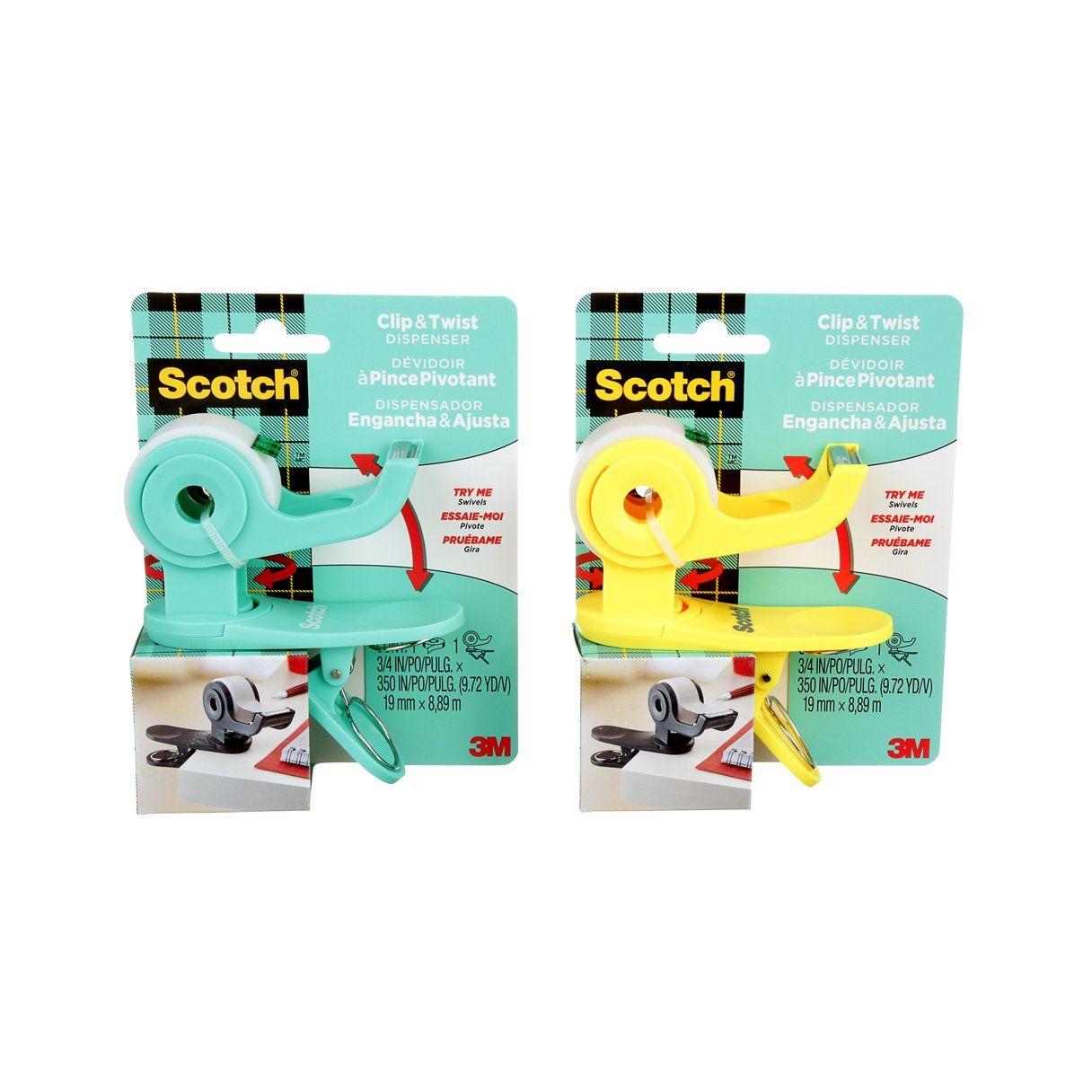 Dispensador de cinta mágica 3M Scotch Clip&Twist surtido-1