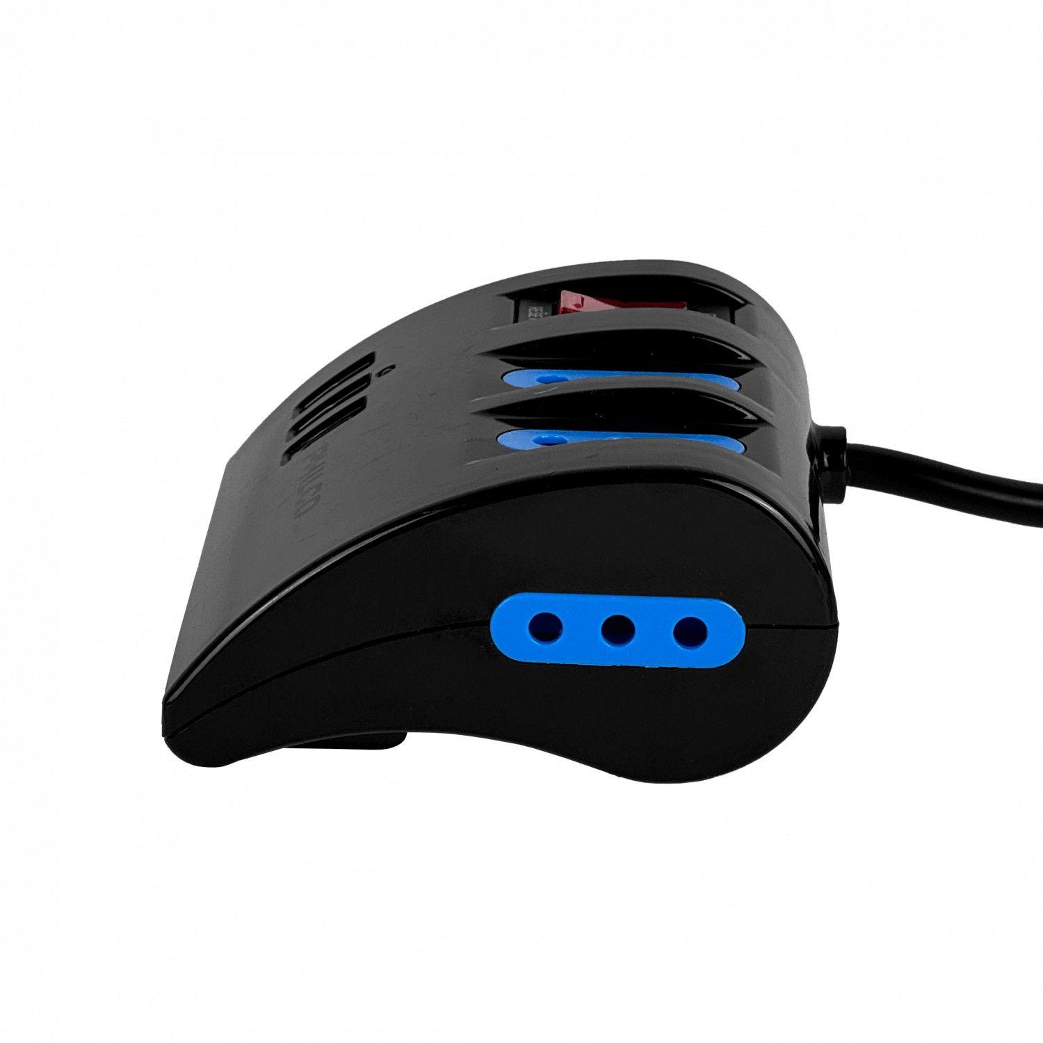 Alargador Philco 1,5 m con 3 enchufes y 2 USB 15 W-3