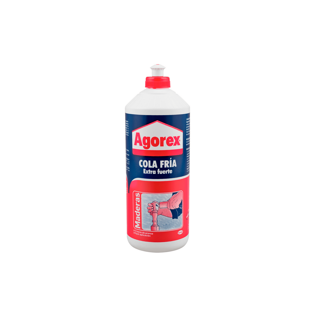 Adhesivo cola fría Agorex extra fuerte 1 kg blanco-1
