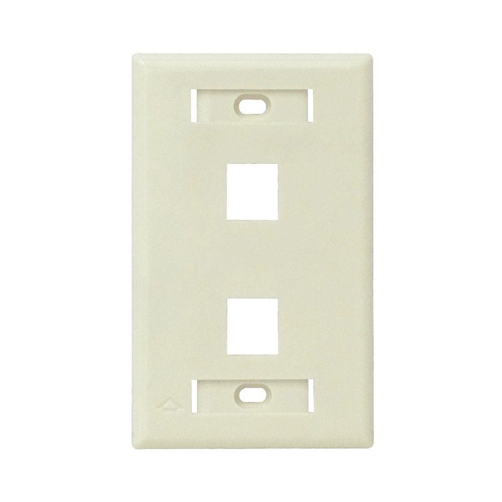 Faceplate Furukawa 2 Keystone plano 70x114 mm blanco-0