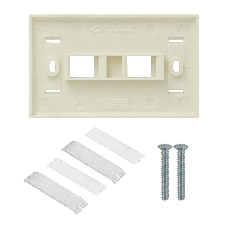 Faceplate Furukawa 2 Keystone plano 70x114 mm blanco-3