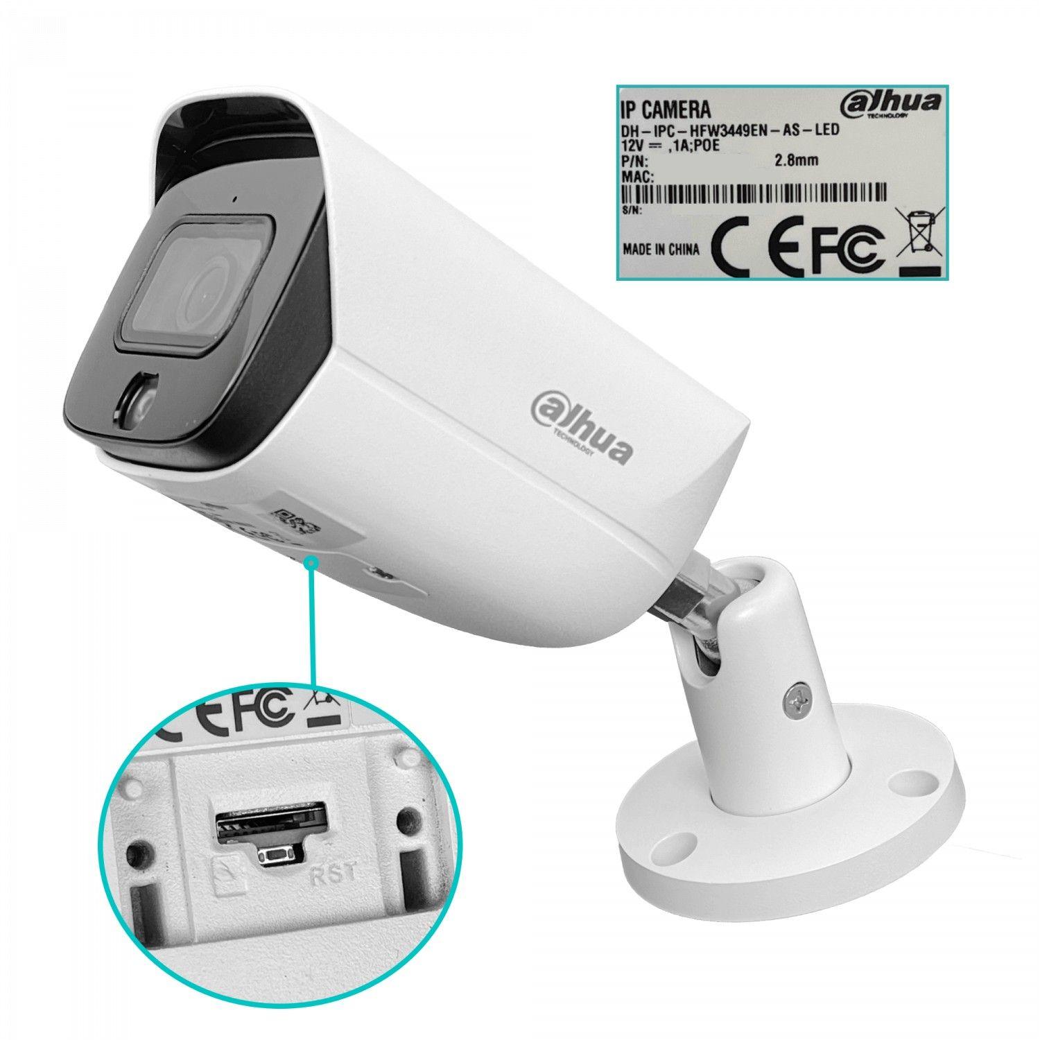 Cámara de seguridad Dahua Bala 4MP Full Color 2,8 mm PoE IP67-4