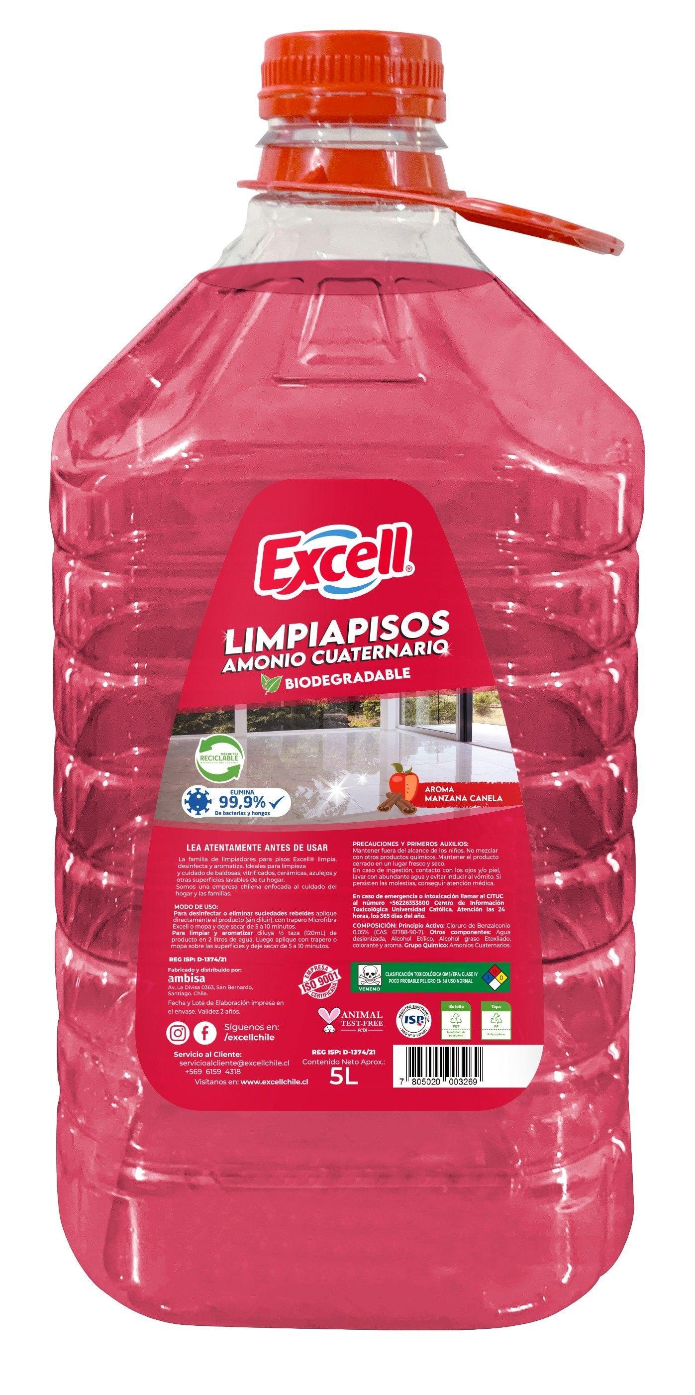 Limpiador de piso Excell manzana canela 5 L-0