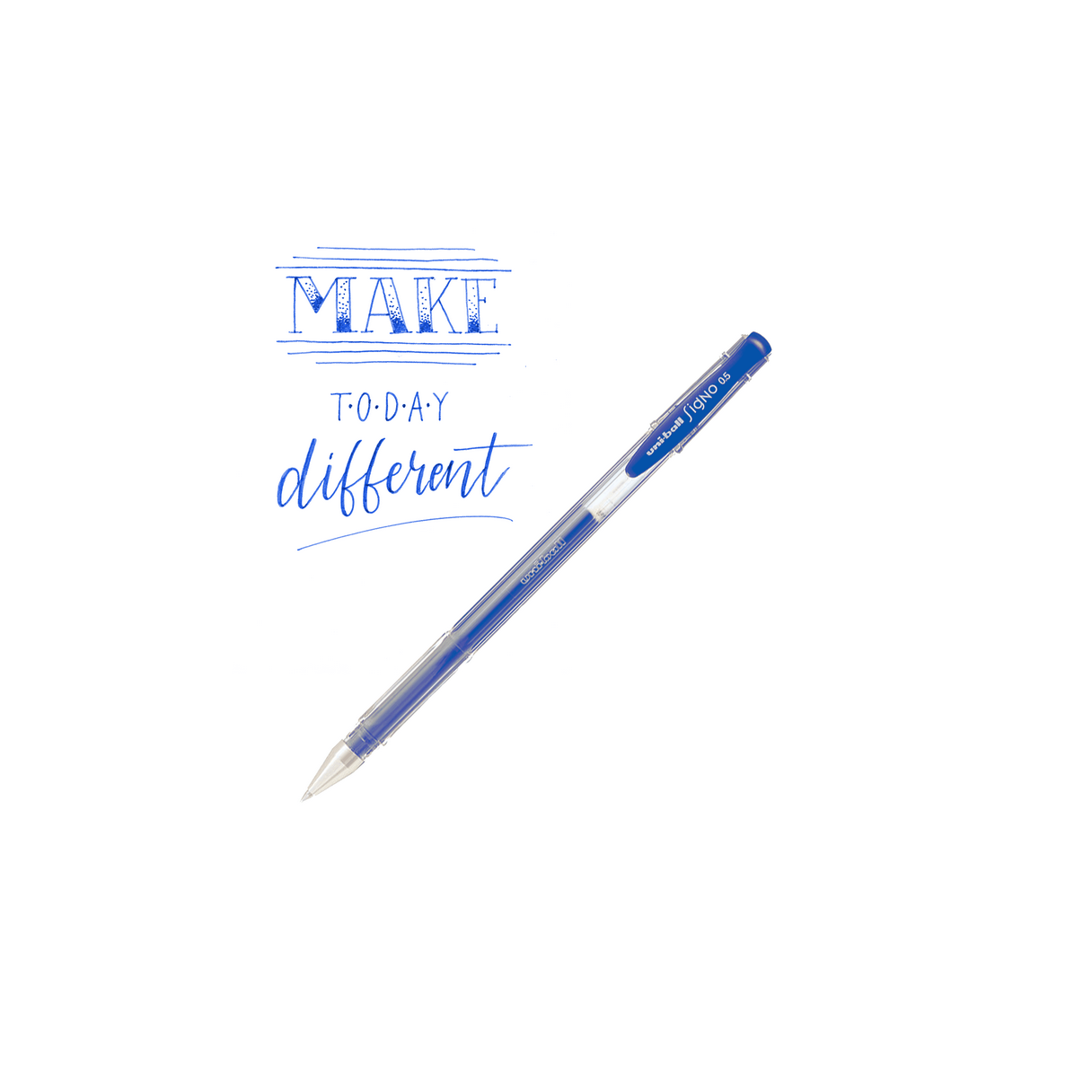 Bolígrafo gel Uniball UM-100 Signo 0.5 mm azul-2