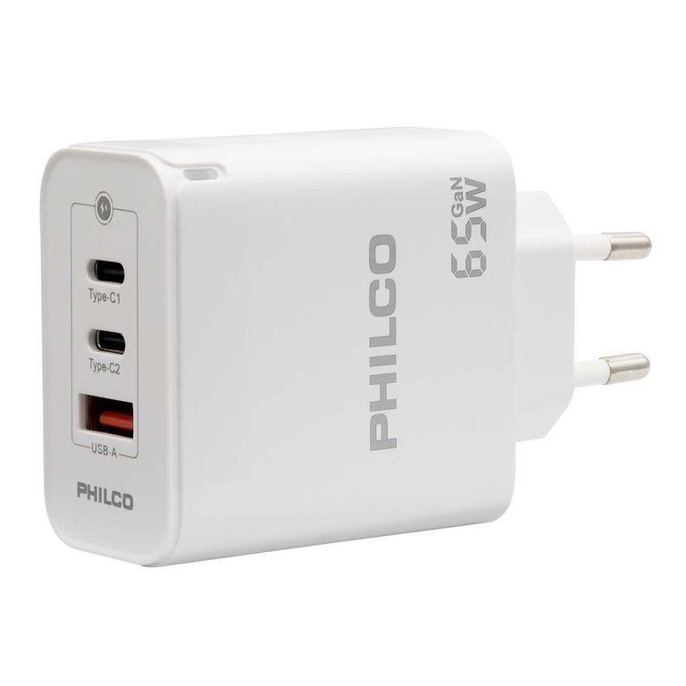 Cargador de pared Philco 65 W USB A y tipo C-1