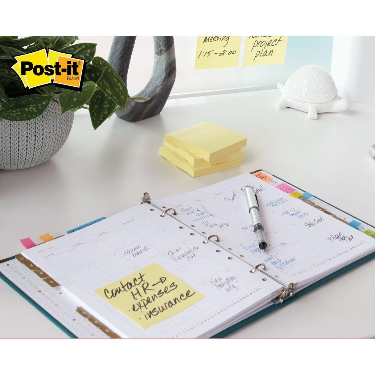 Nota adhesiva 3M Post-It 654 100 hojas amarilla-2