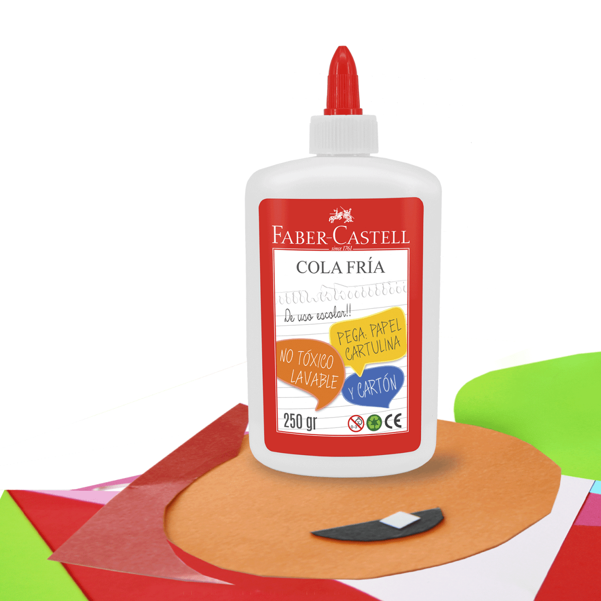 Adhesivo cola fría Faber Castell 150 g lavable y no tóxico-2
