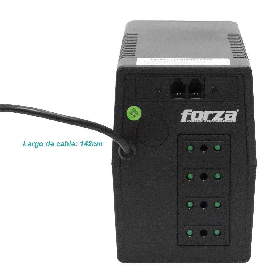 UPS Forza 1000 VA 500 W con AVR y 2 puertos RJ-2