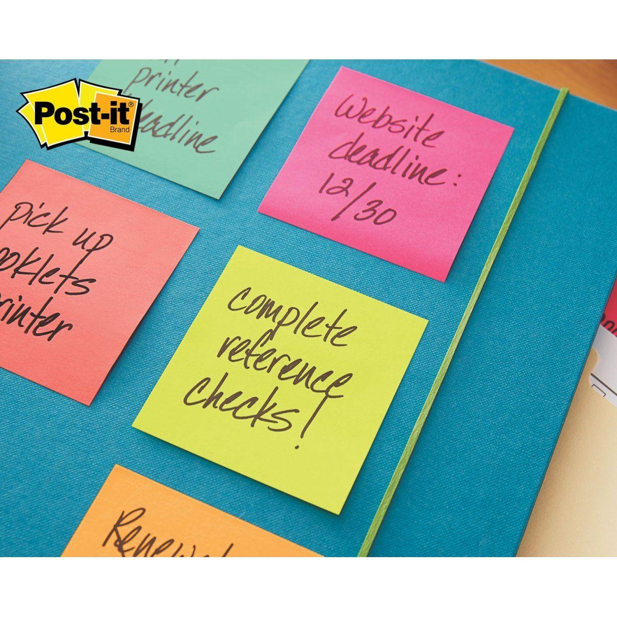 Nota adhesiva Post-It cubo neón 5 colores 76x76 mm 500 hojas-2