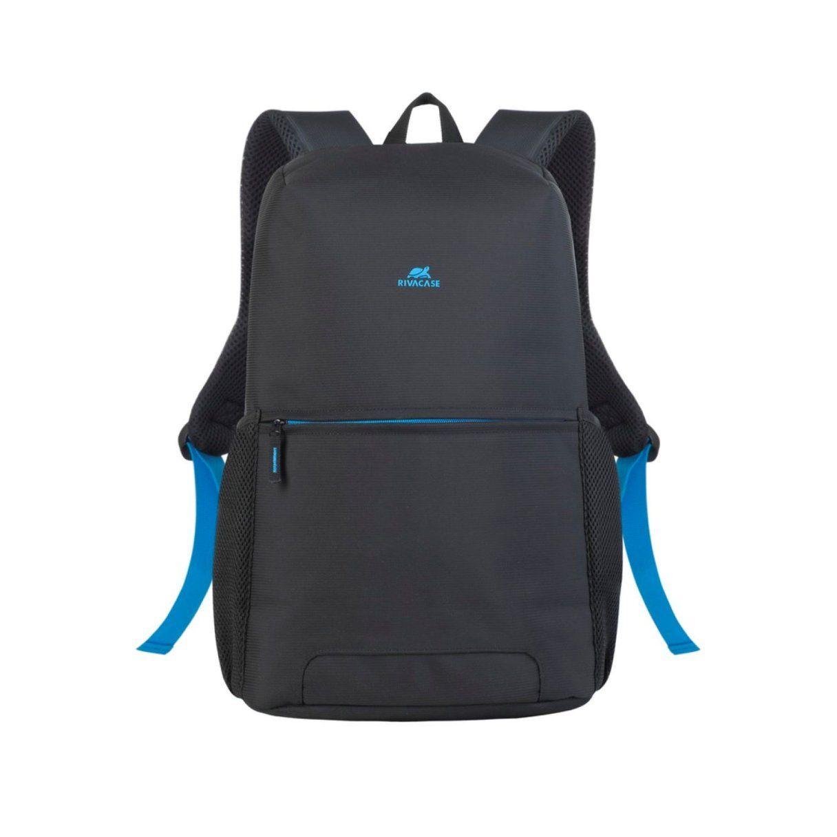Mochila Rivacase 15.6" Regent con costuras azules negro-3
