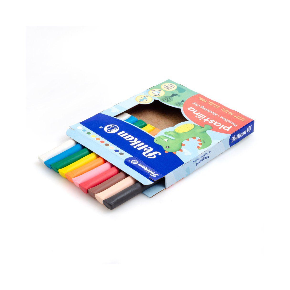 Plasticina Pelikan 12 barras colores surtidos-2