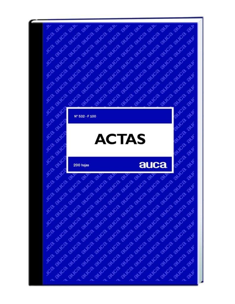 Libro de actas Auca N° 532 200 hojas formato sin despunte-0