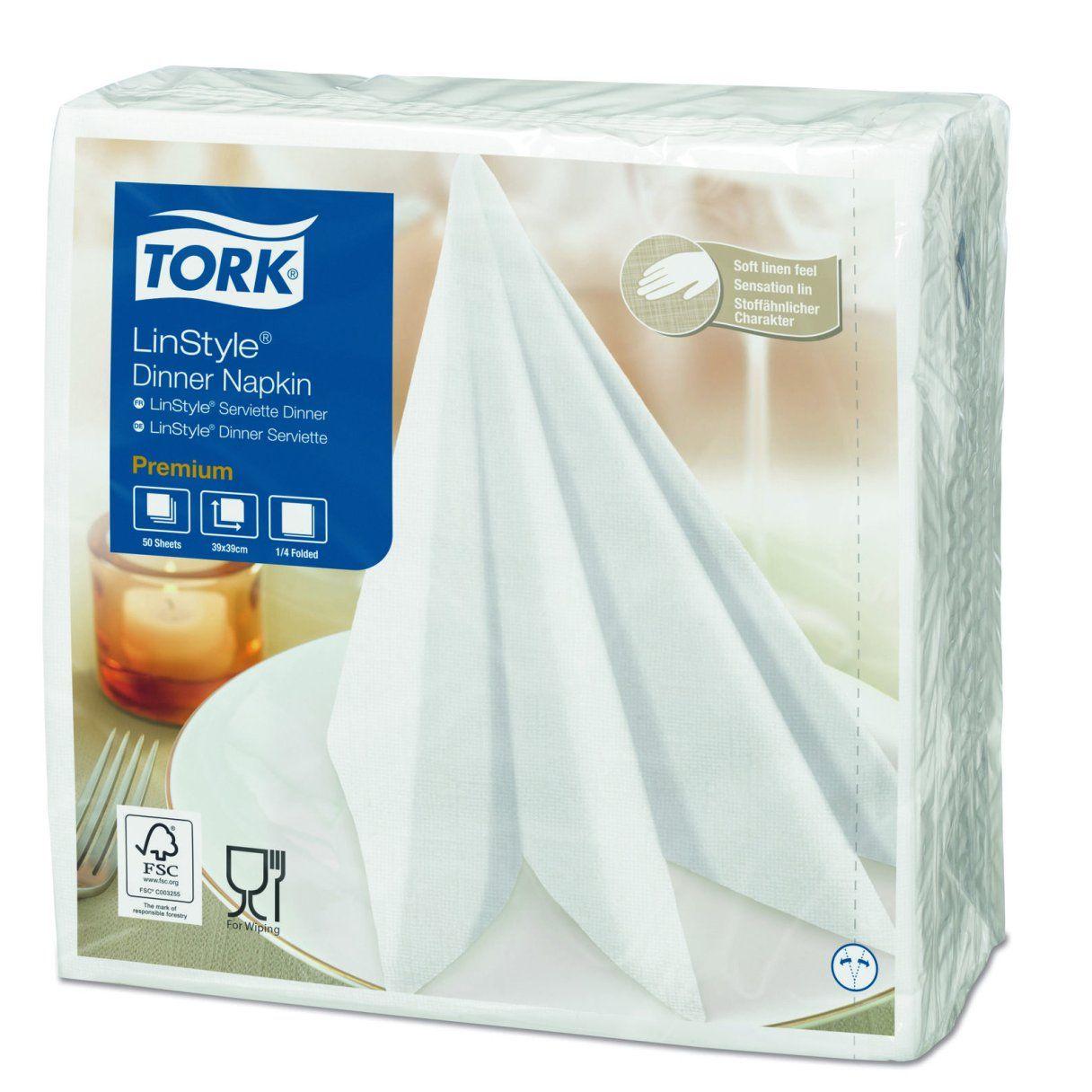 Servilleta Tork LinStyle Premium hoja simple 39x39 cm 50 unidades-1