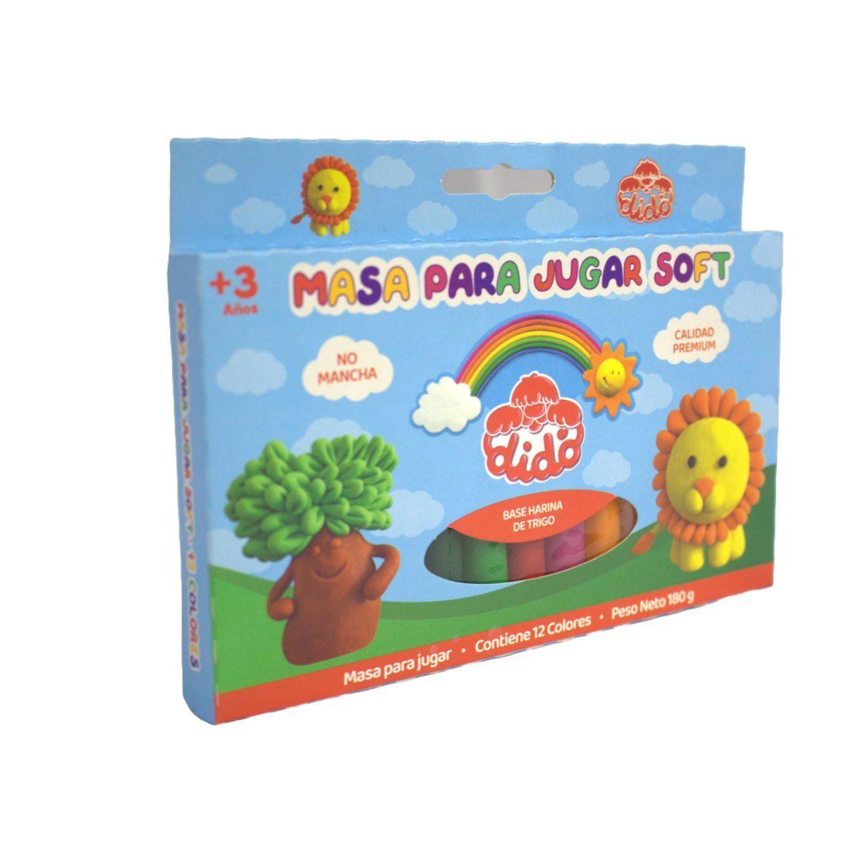 Masa para modelar Dido 180 g 12 colores-1