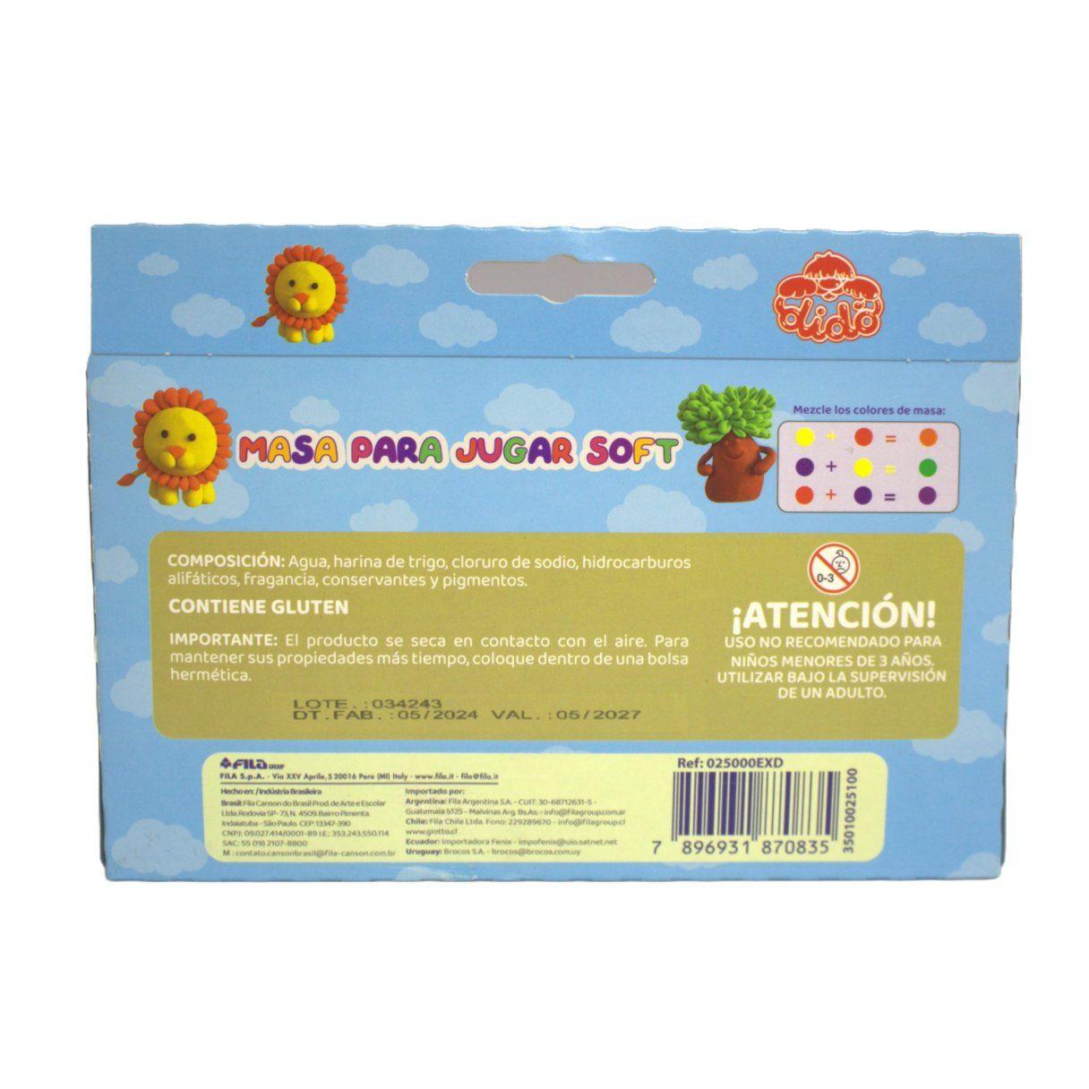 Masa para modelar Dido 180 g 12 colores-2