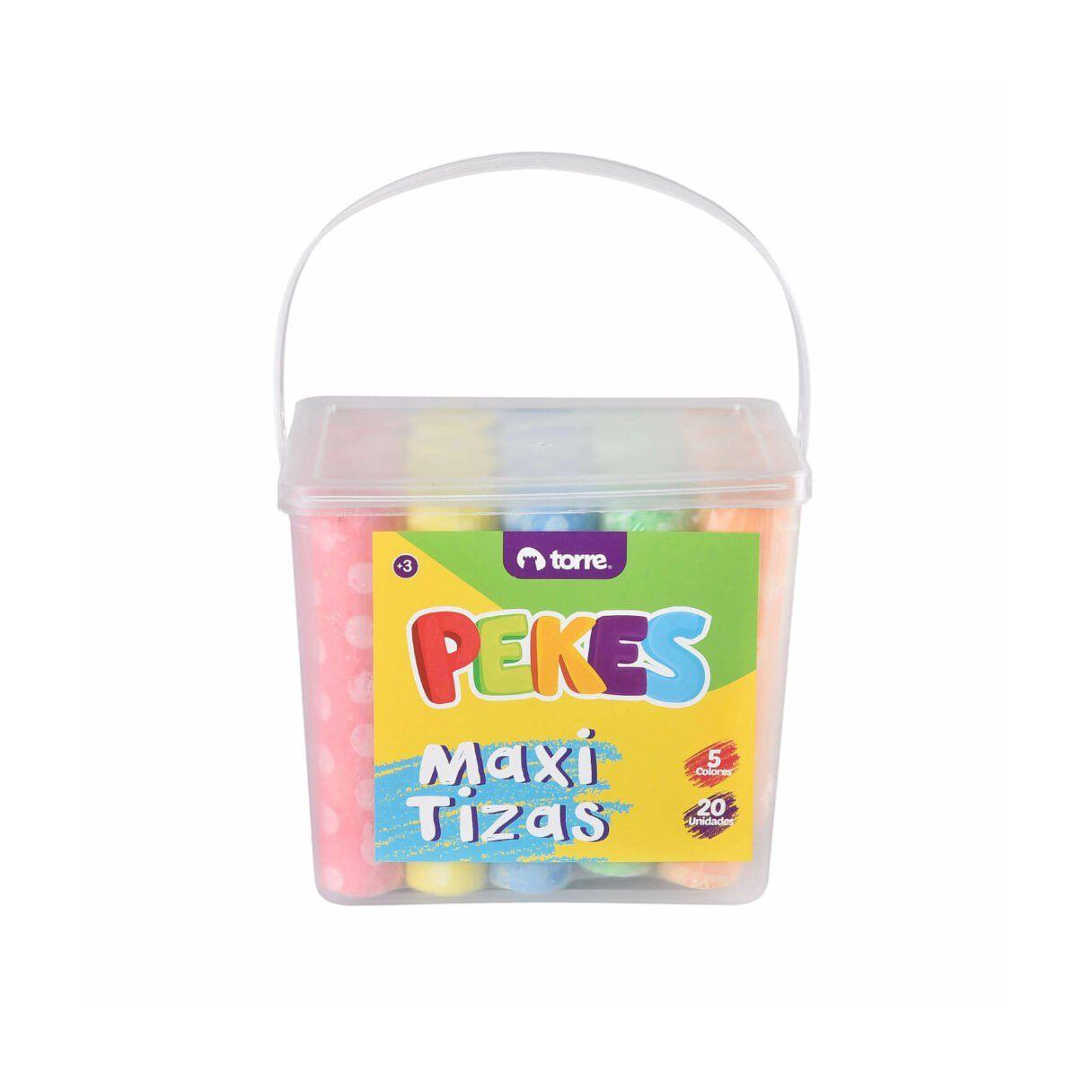 Tiza de color Torre Pekes 5 colores 20 unidades-1