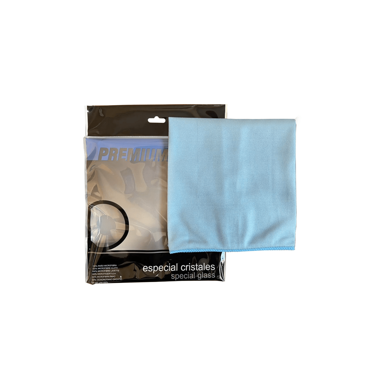 Paño de microfibra Cisne para cristales 38x40 cm celeste-2