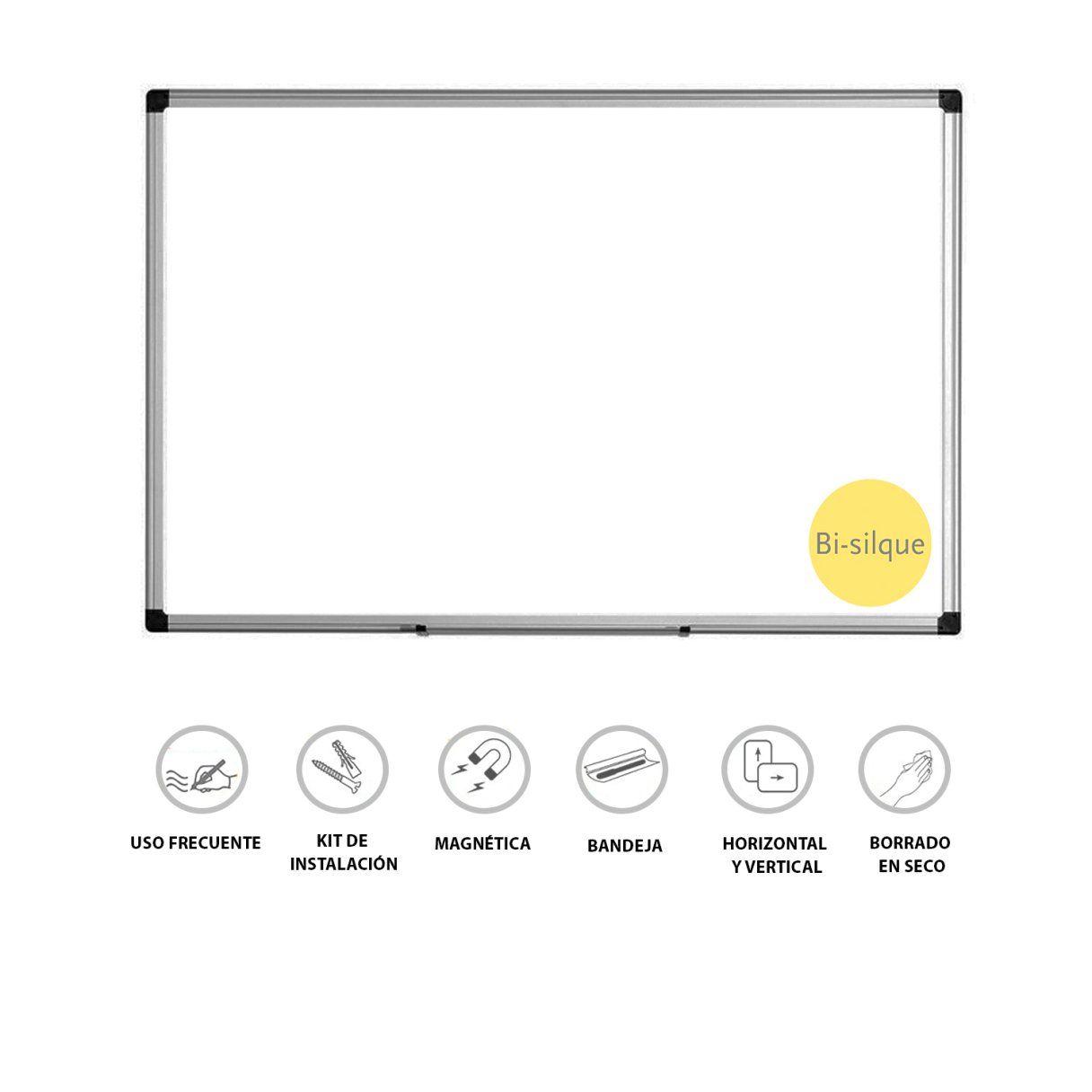 Pizarra magnética Bisilque 90x60 cm blanca-1