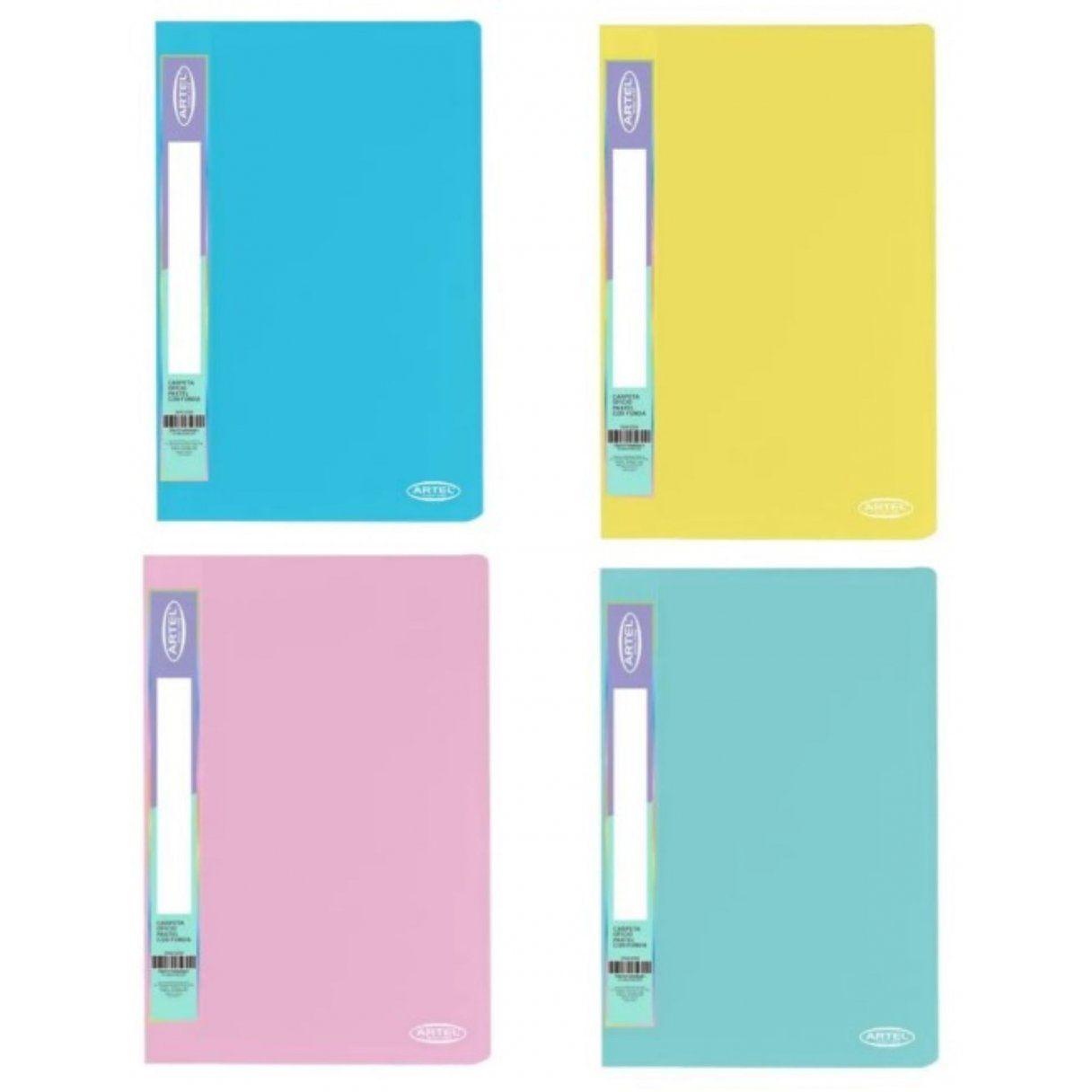 Carpeta Artel Oficio 20 fundas pastel-2