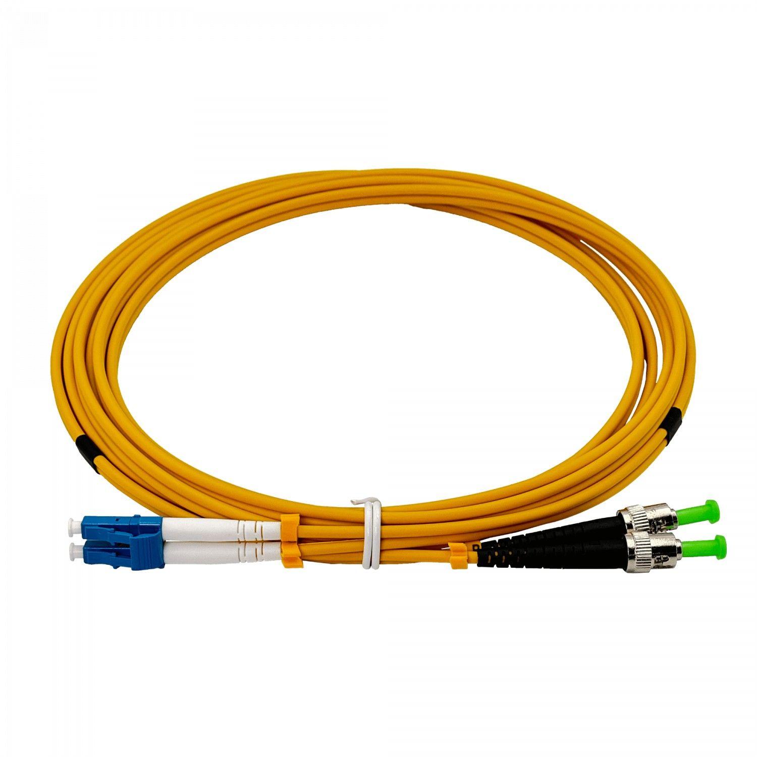 Cable de fibra óptica LC/UPC a ST/APC 3 m monomodo duplex 9/125 um 3 mm-3