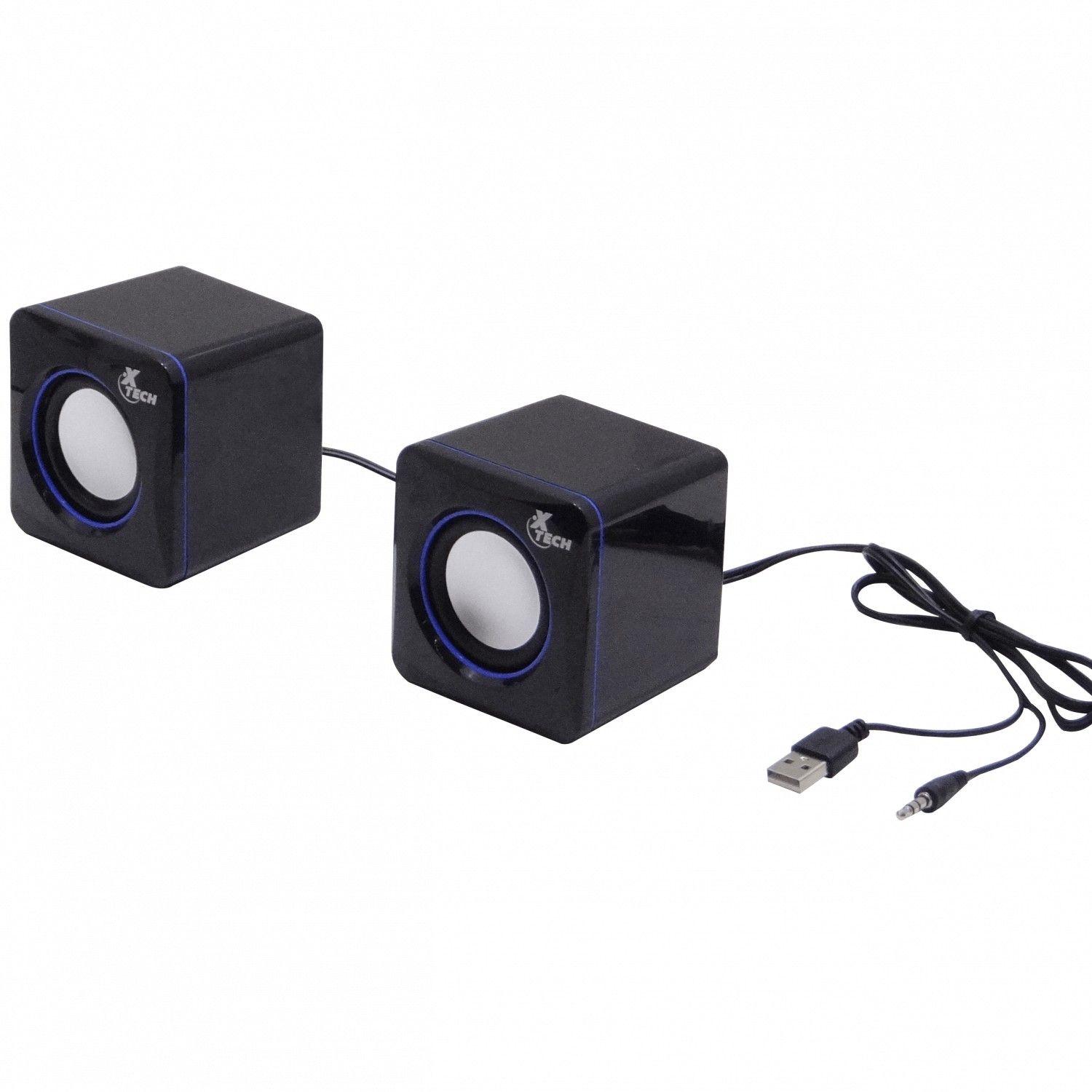 Parlantes XTECH Mini 2.0 5 W con cable de 90 cm-1