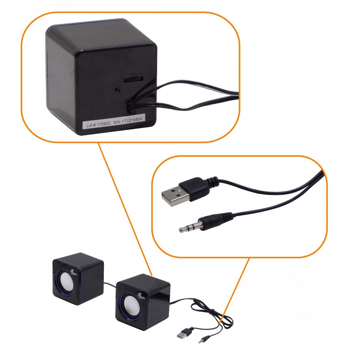 Parlantes XTECH Mini 2.0 5 W con cable de 90 cm-4