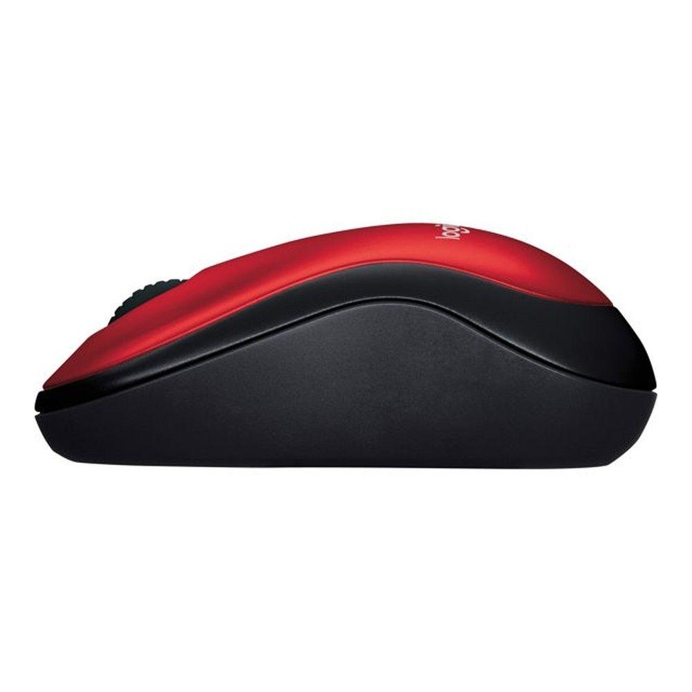 Mouse inalámbrico Logitech M185 1000 DPI compacto rojo-2